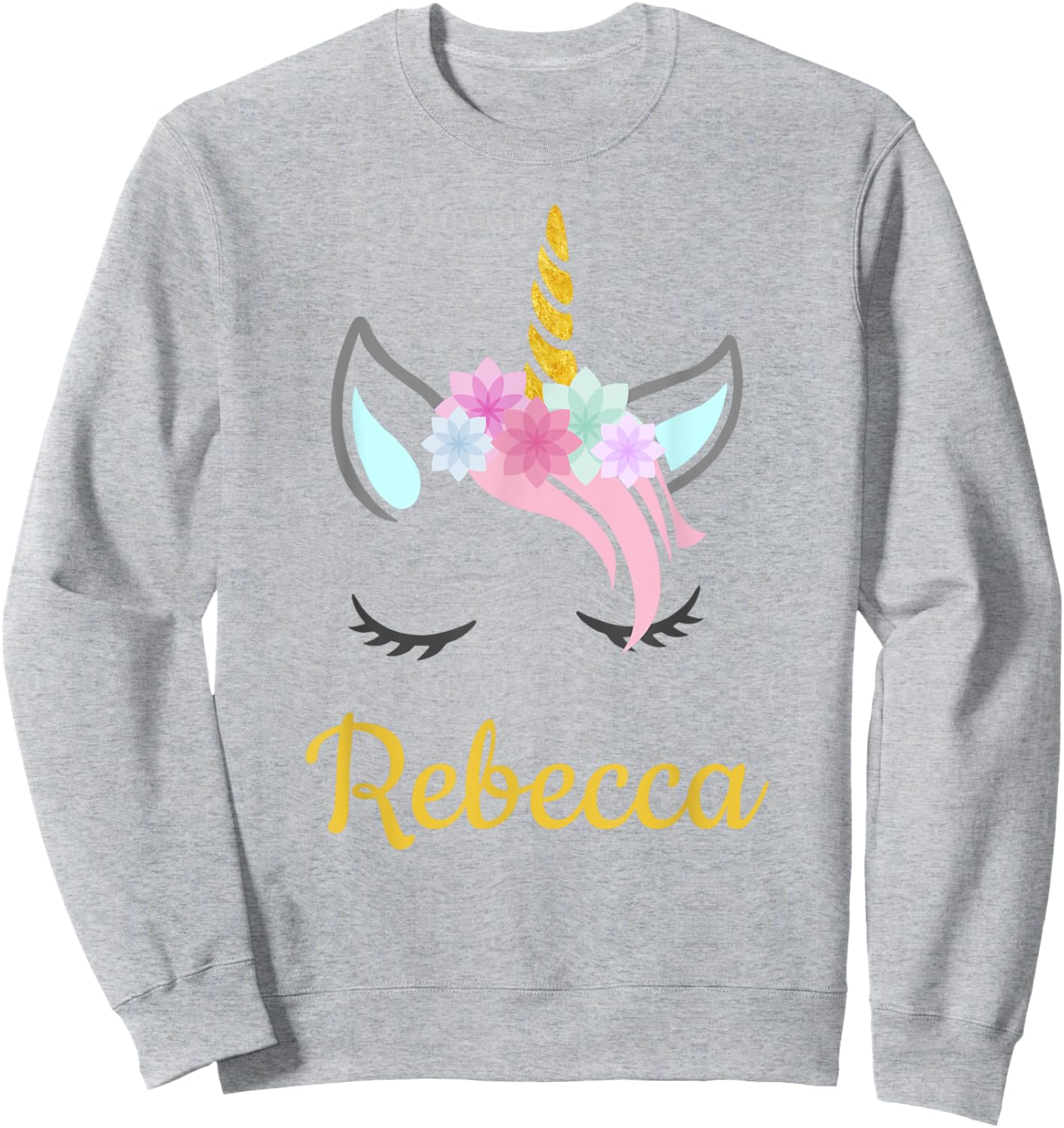 Rebecca Unicorn Name Shirt for Rebecca Sweatshirt - Sweatshirt | Ash