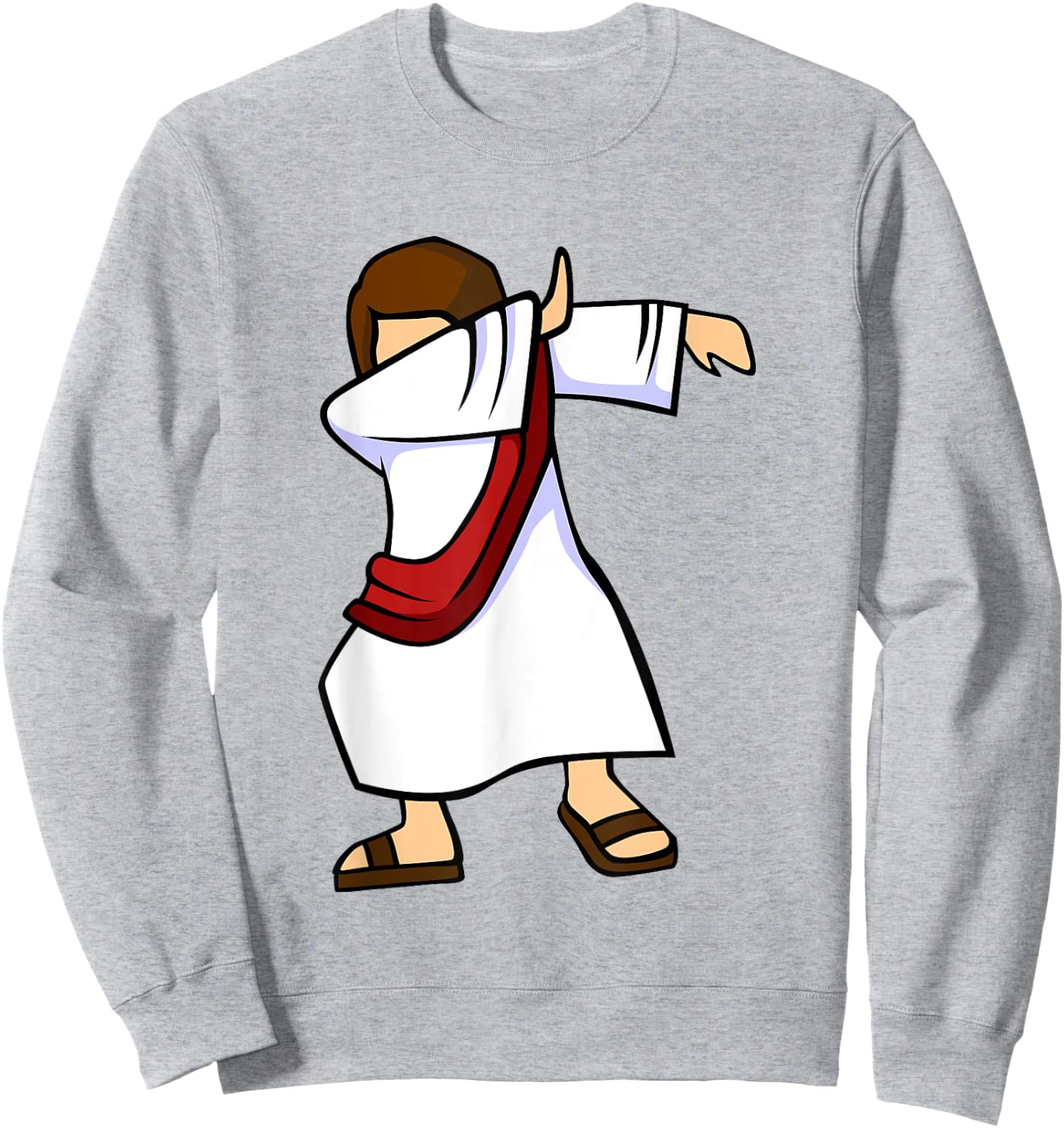 Dabbing Jesus Funny Christian Jesus Dab Dance Sweatshirt - Sweatshirt | Ash
