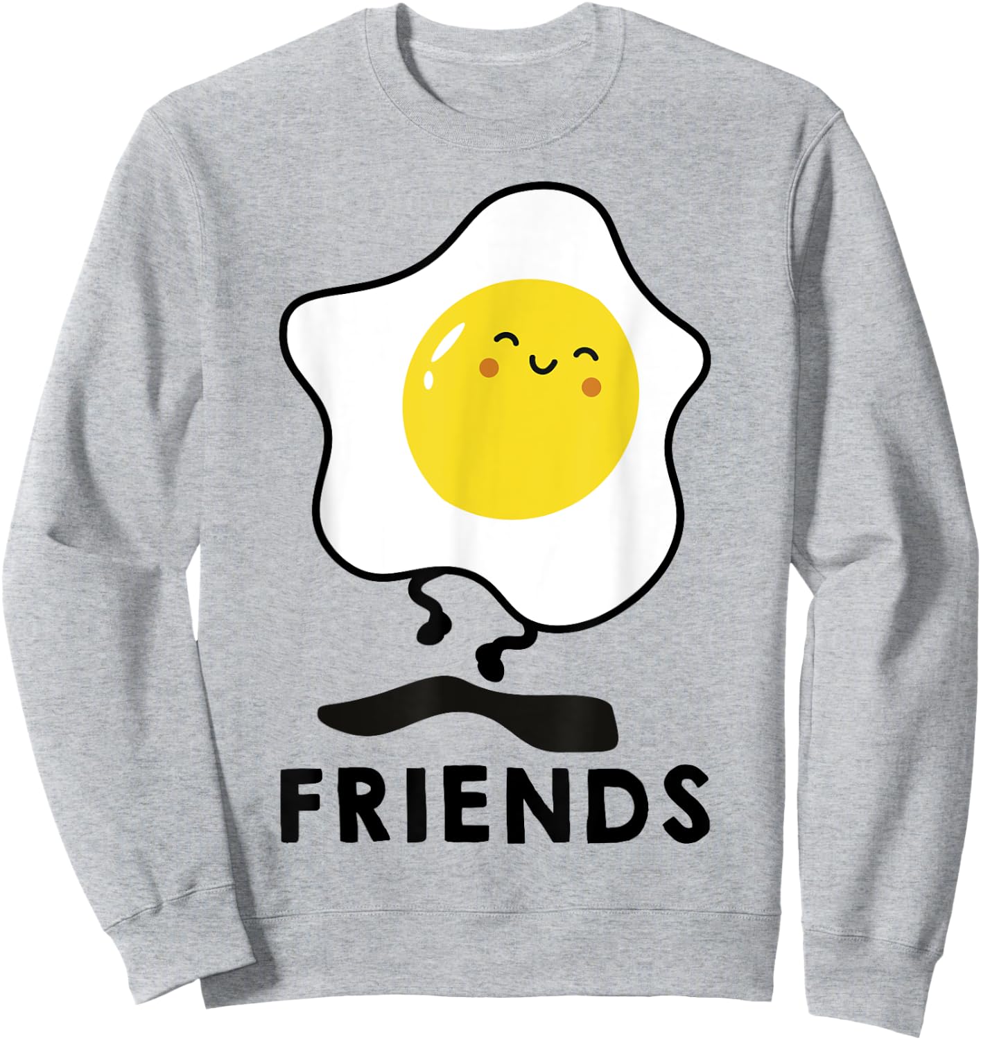 Bacon and Egg Matching BFF Best Friend T Shirts Bestie Sweatshirt - Sweatshirt | Ash