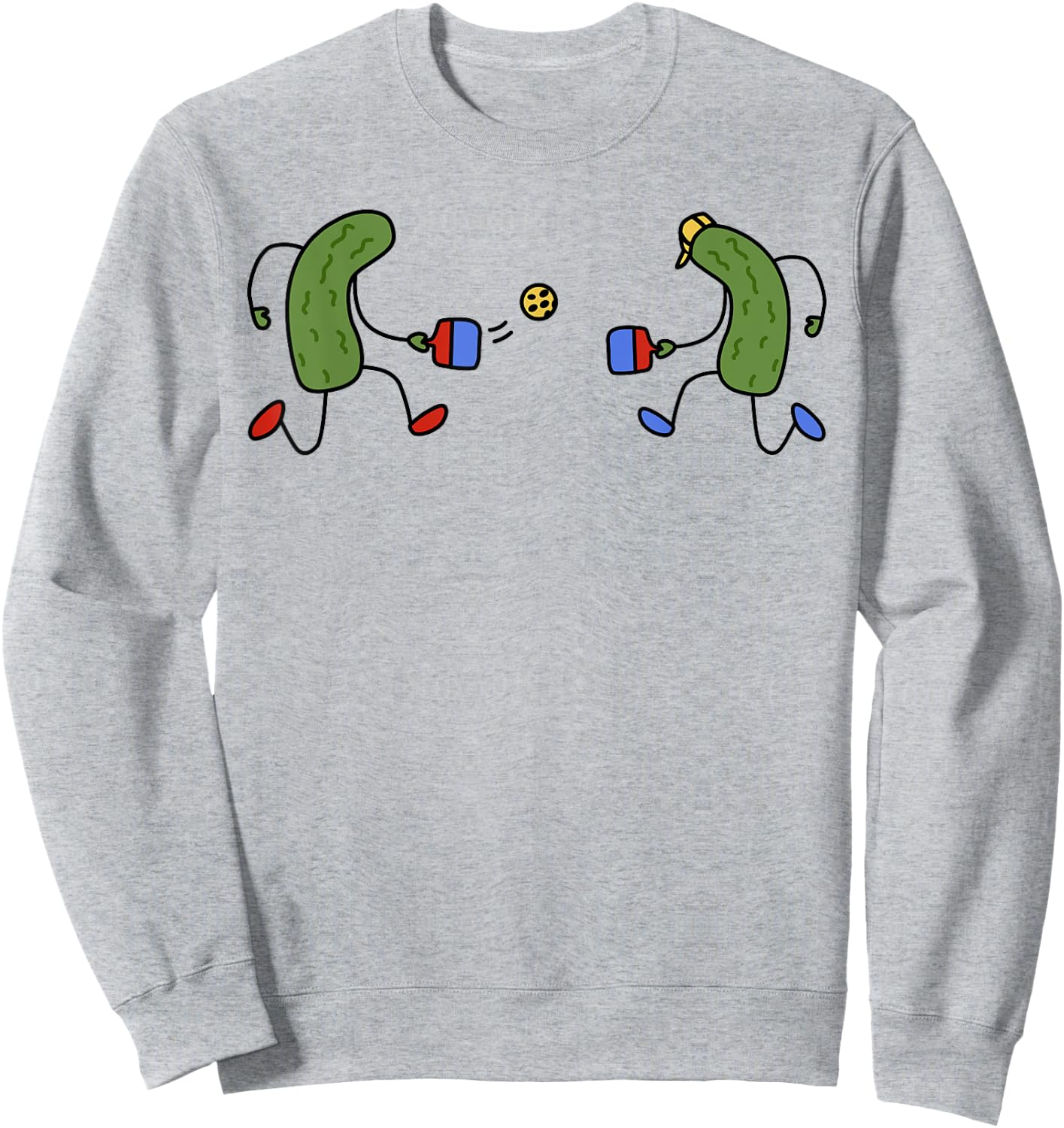 Pickles Playing Pickleball Funny Pickleball Player Sweatshirt - Sweatshirt | Ash