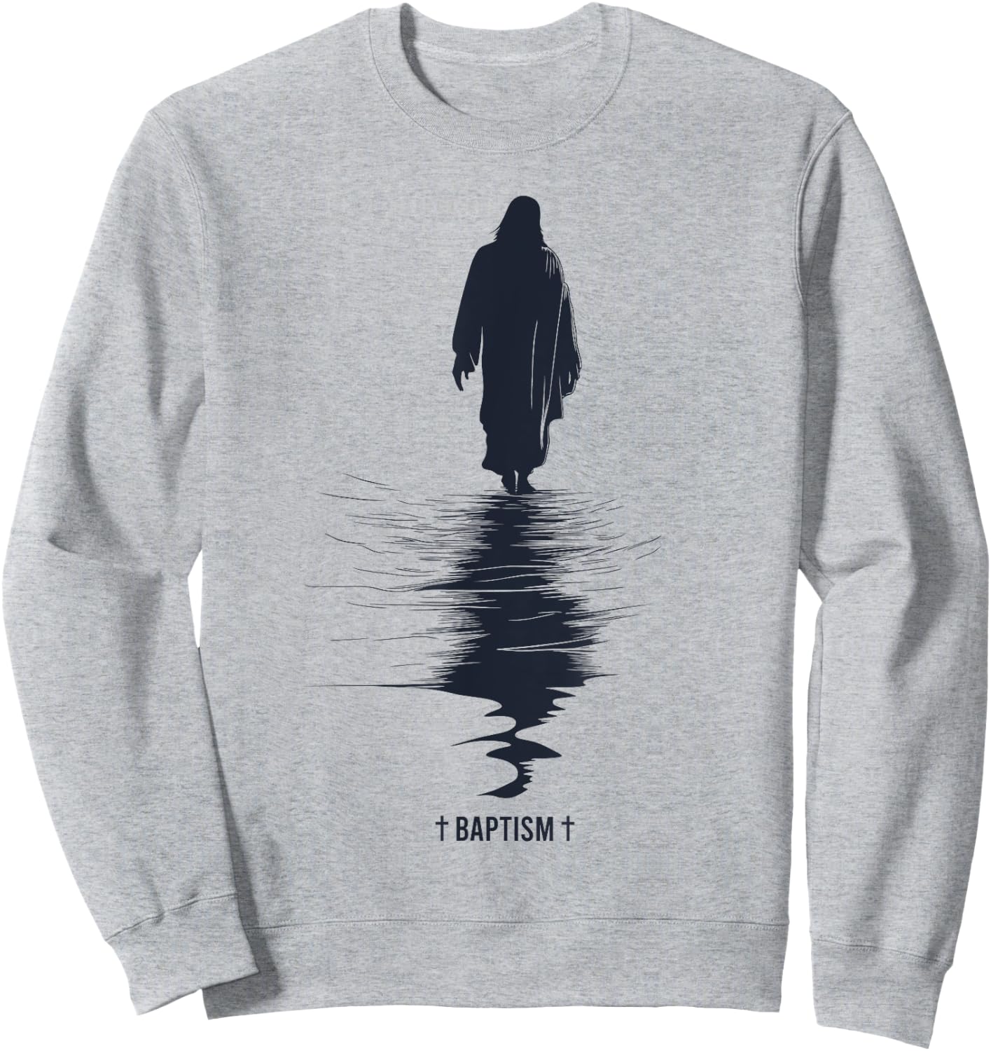 Jesus baptism Sweatshirt - Sweatshirt | Ash