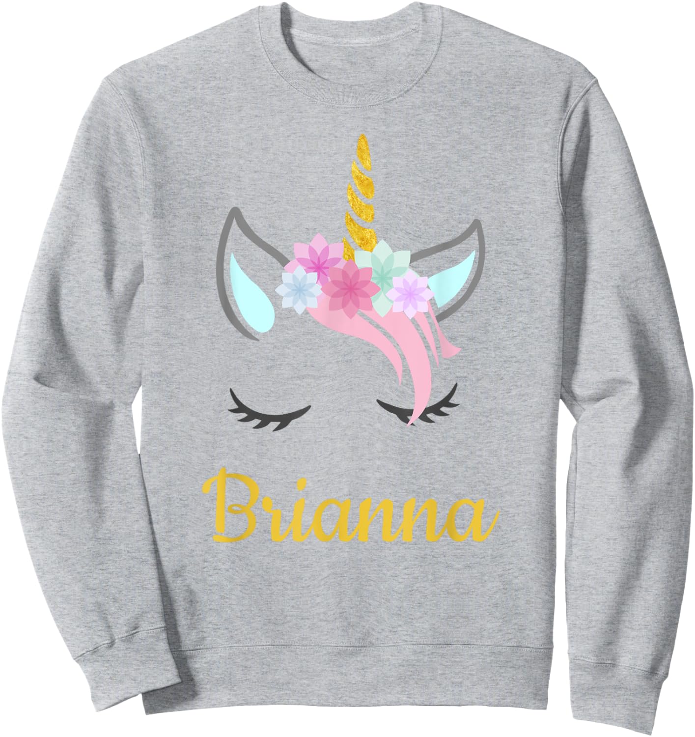 Brianna Unicorn Name Shirt for Brianna Sweatshirt - Sweatshirt | Ash