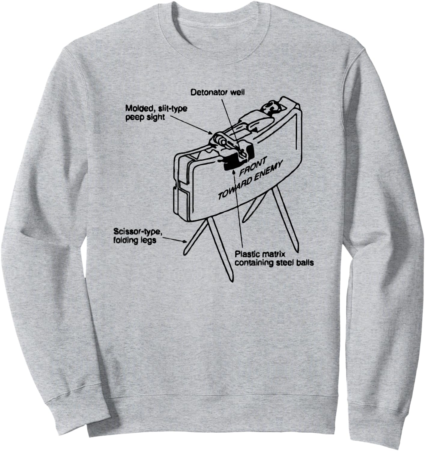 Funny Infantry Claymore Mine shirt 0311 11B Sweatshirt - Sweatshirt | Ash
