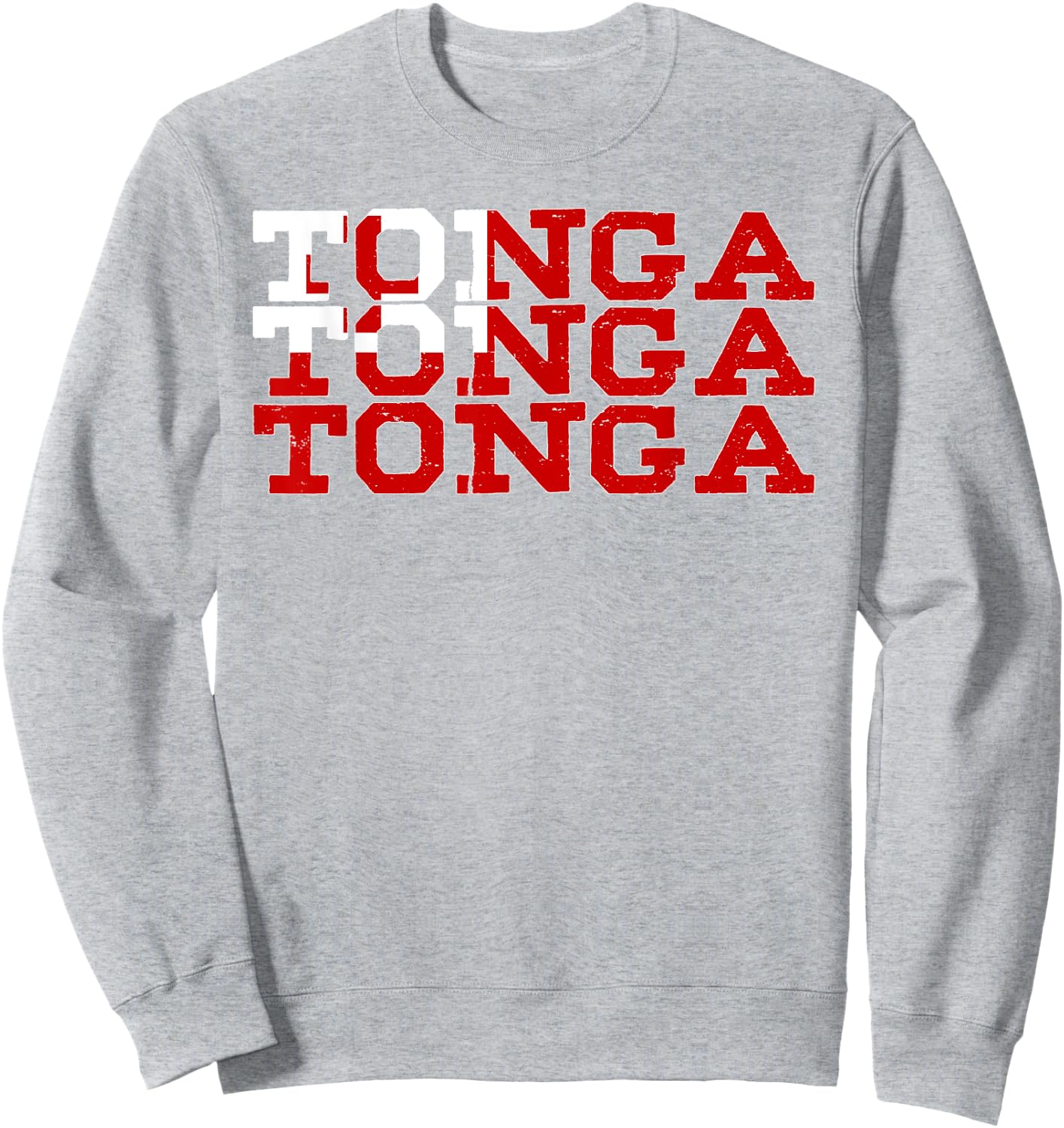 TONGA | Tongan Flag Sports Lovers Sweatshirt - Sweatshirt | Ash