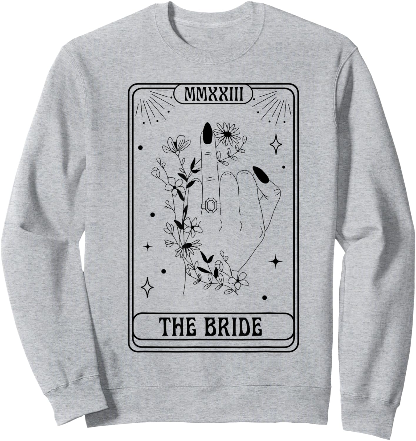 The Bride Gothic Bachelorette Spooky Season Matching Sweatshirt - Sweatshirt | Ash