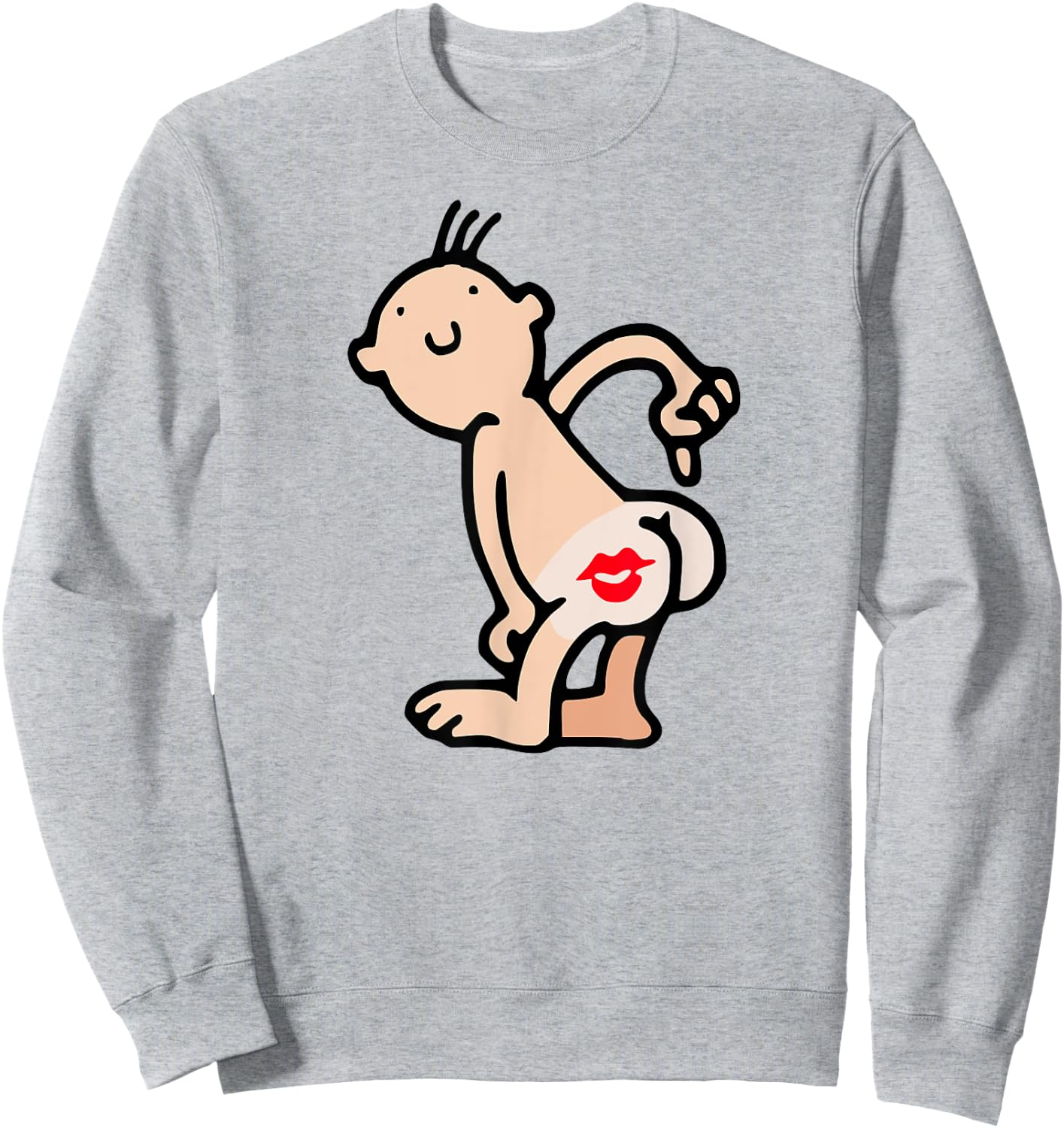 Just Kiss My Ass Shirt Big Red Kisser On My Butt Sweatshirt - Sweatshirt | Ash