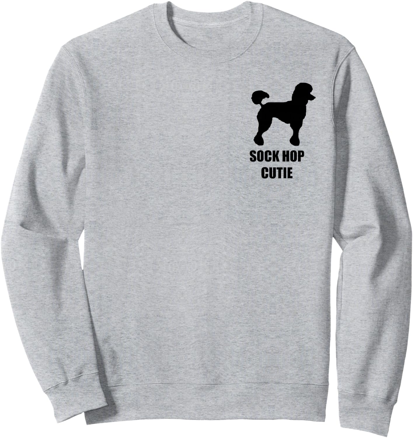 Sock Hop Cutie 50's Costume Shirt Black Poodle Sweatshirt - Sweatshirt | Ash