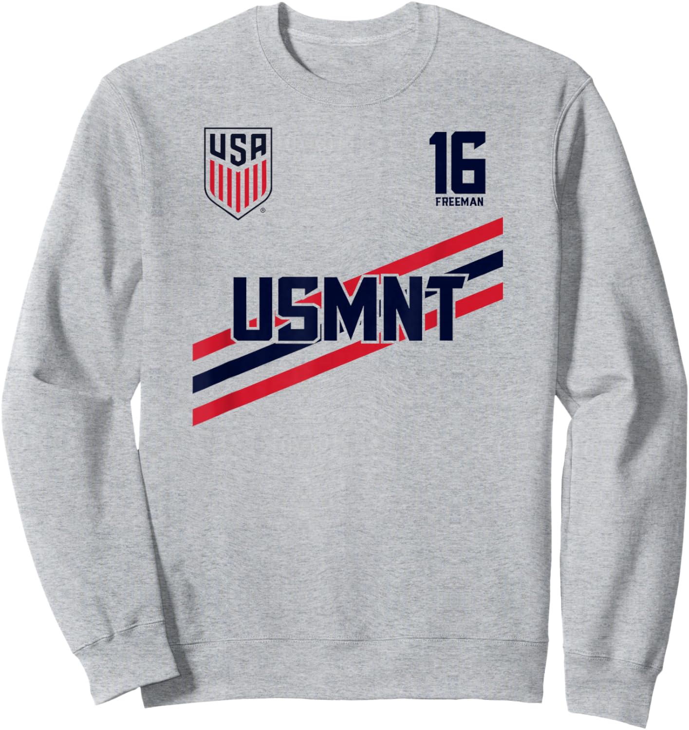 Alex Freeman 16 White USMNT Officially Licensed Sweatshirt - Sweatshirt | Ash