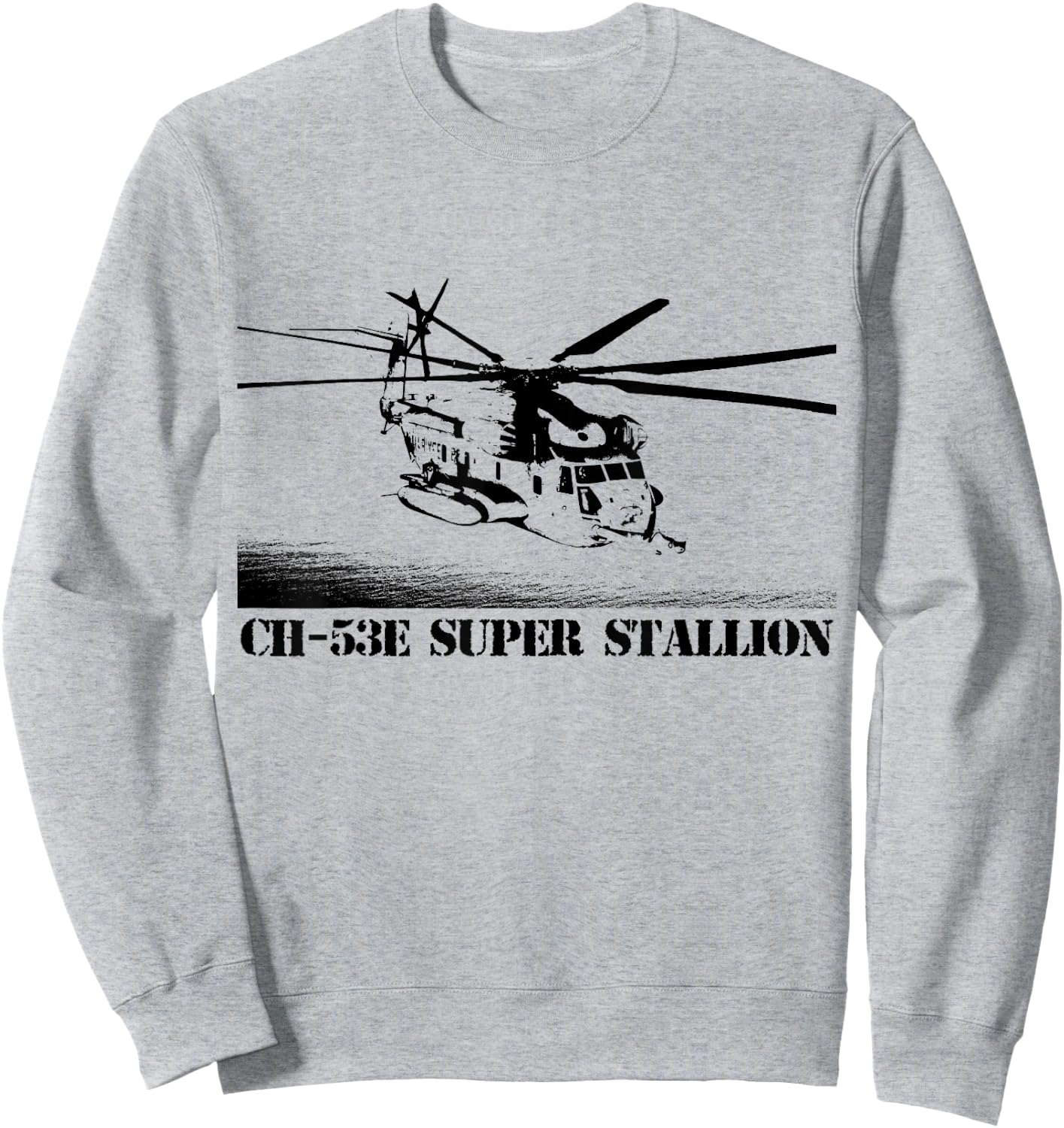 CH53E Super Stallion helicopter crew Sweatshirt - Sweatshirt | Ash