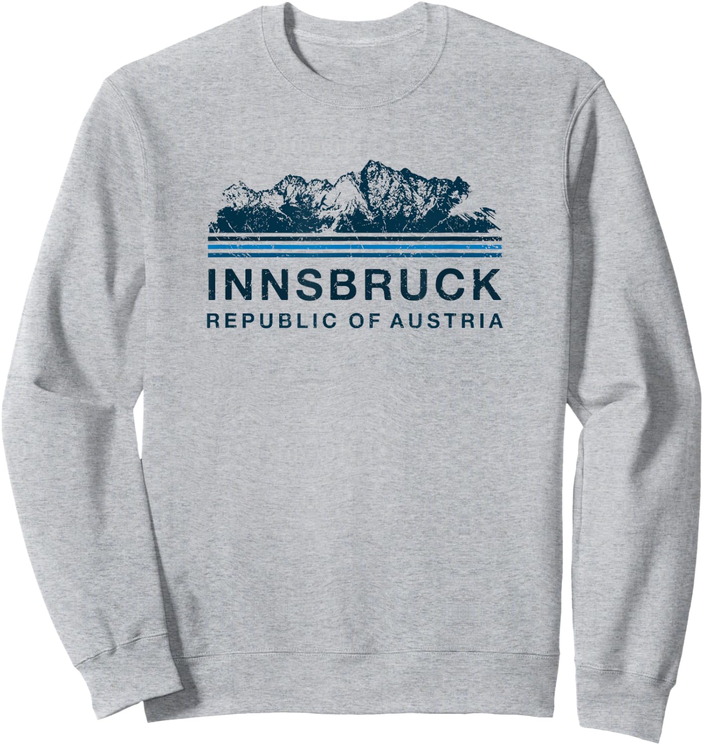 Innsbruck Austria Mountains Austrian Skiing Vintage Sweatshirt - Sweatshirt | Ash