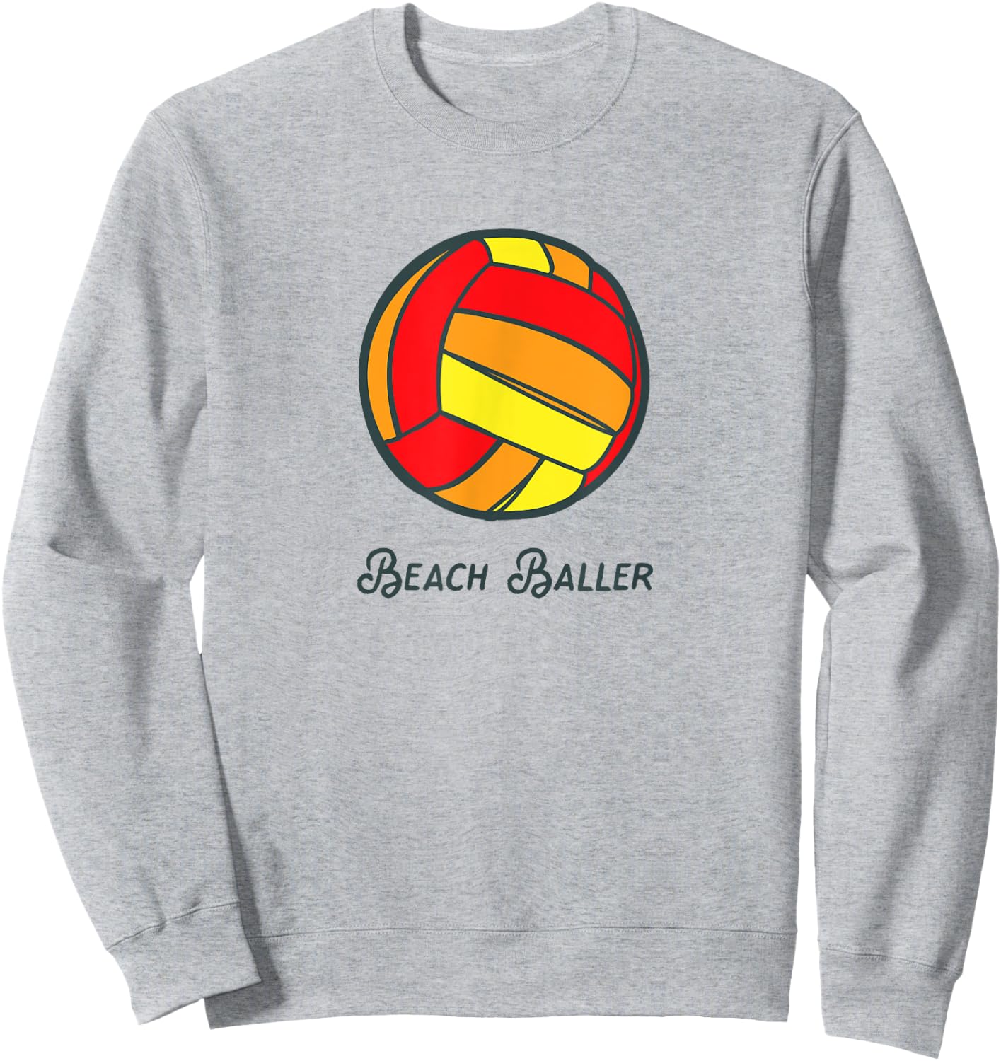Beach Baller Saturated Sunset Volleyball Shirt Men Women Kids Sweatshirt - Sweatshirt | Ash