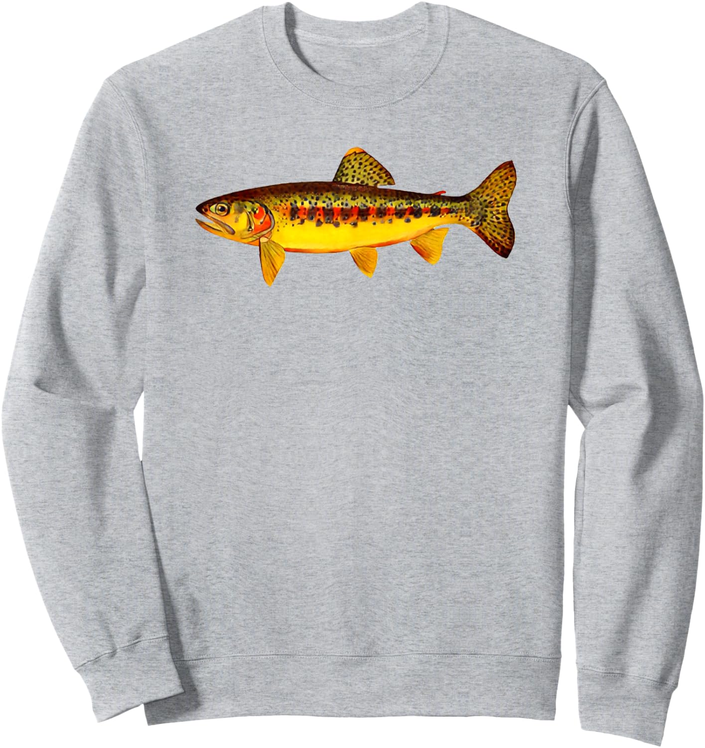 Retro Golden Trout - California Fly Fishing Fish Sweatshirt - Sweatshirt | Ash