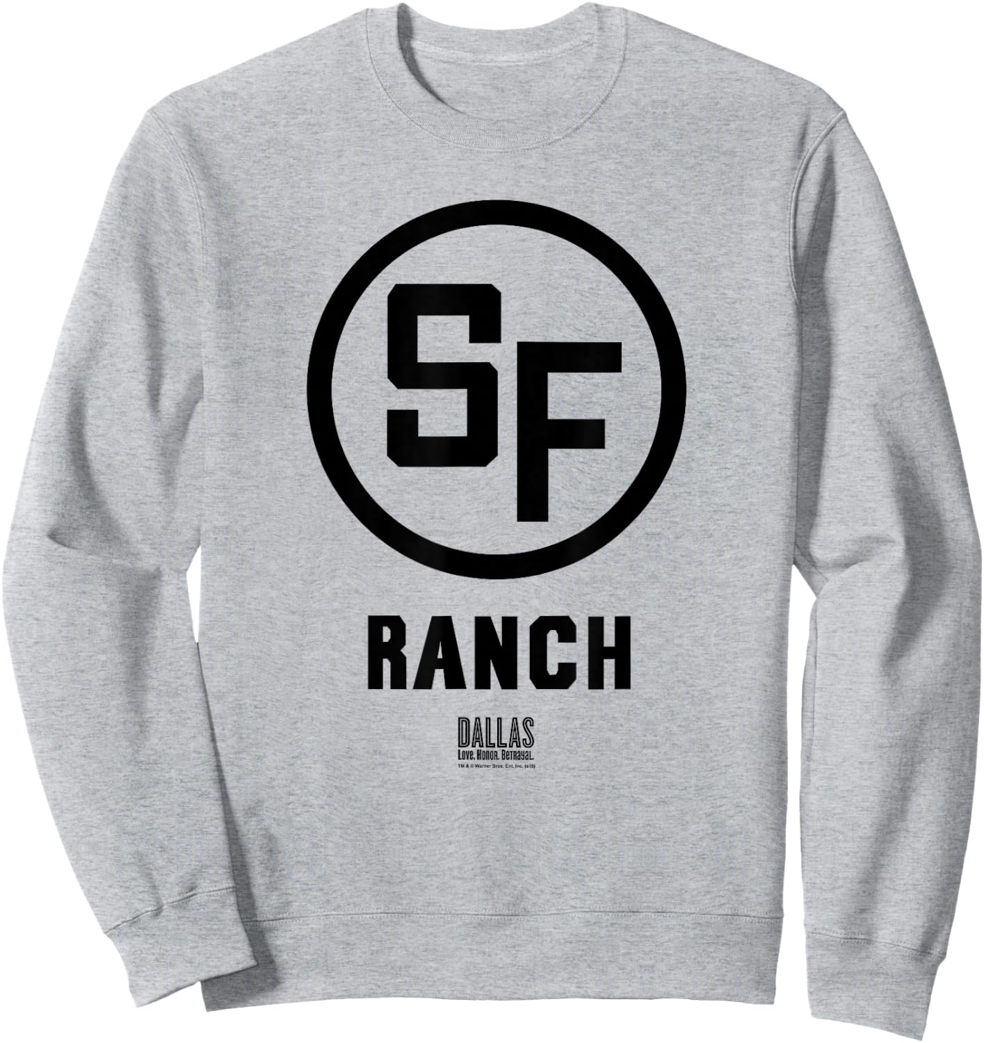 Dallas TV Series Southfork Ranch Gray Sweatshirt - Sweatshirt | Ash