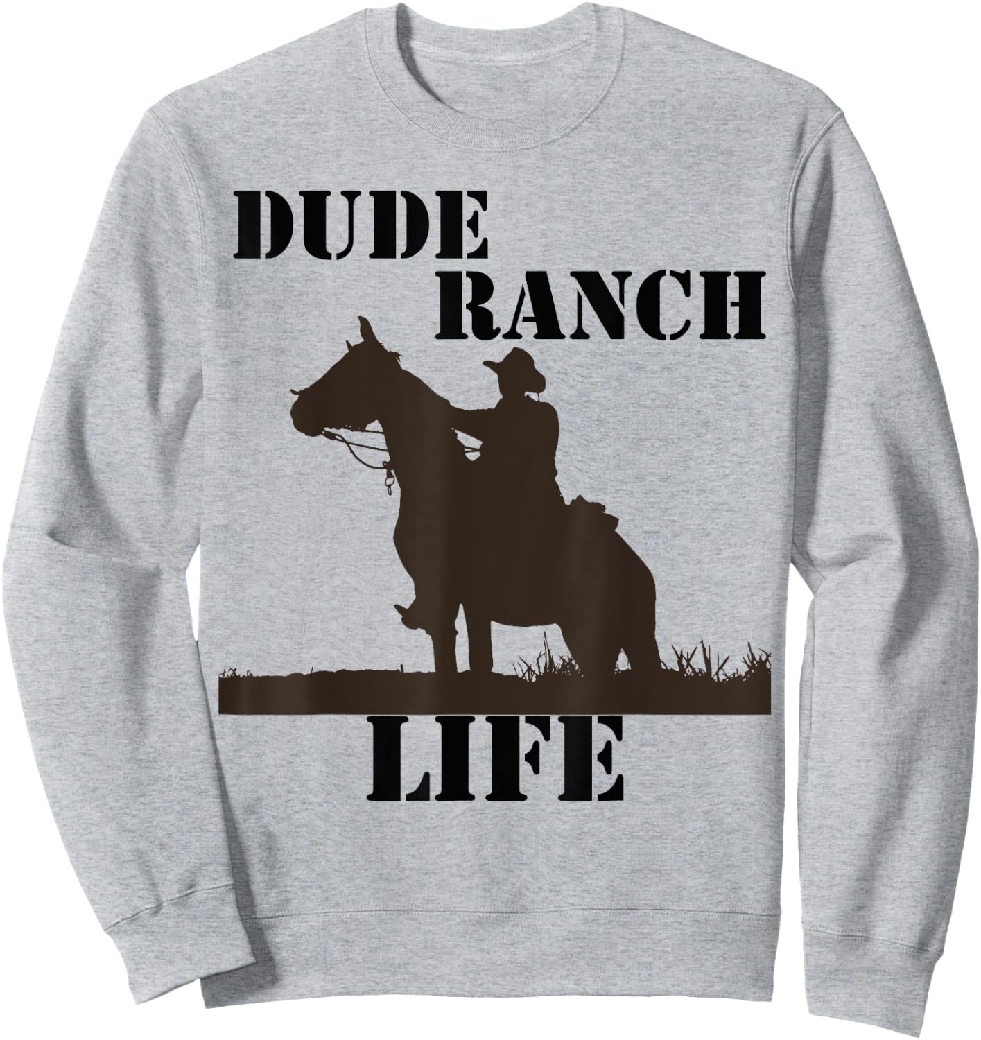 Cool Dude Ranch Life Horse Men Women Kids Boys Girls Sweatshirt - Sweatshirt | Ash