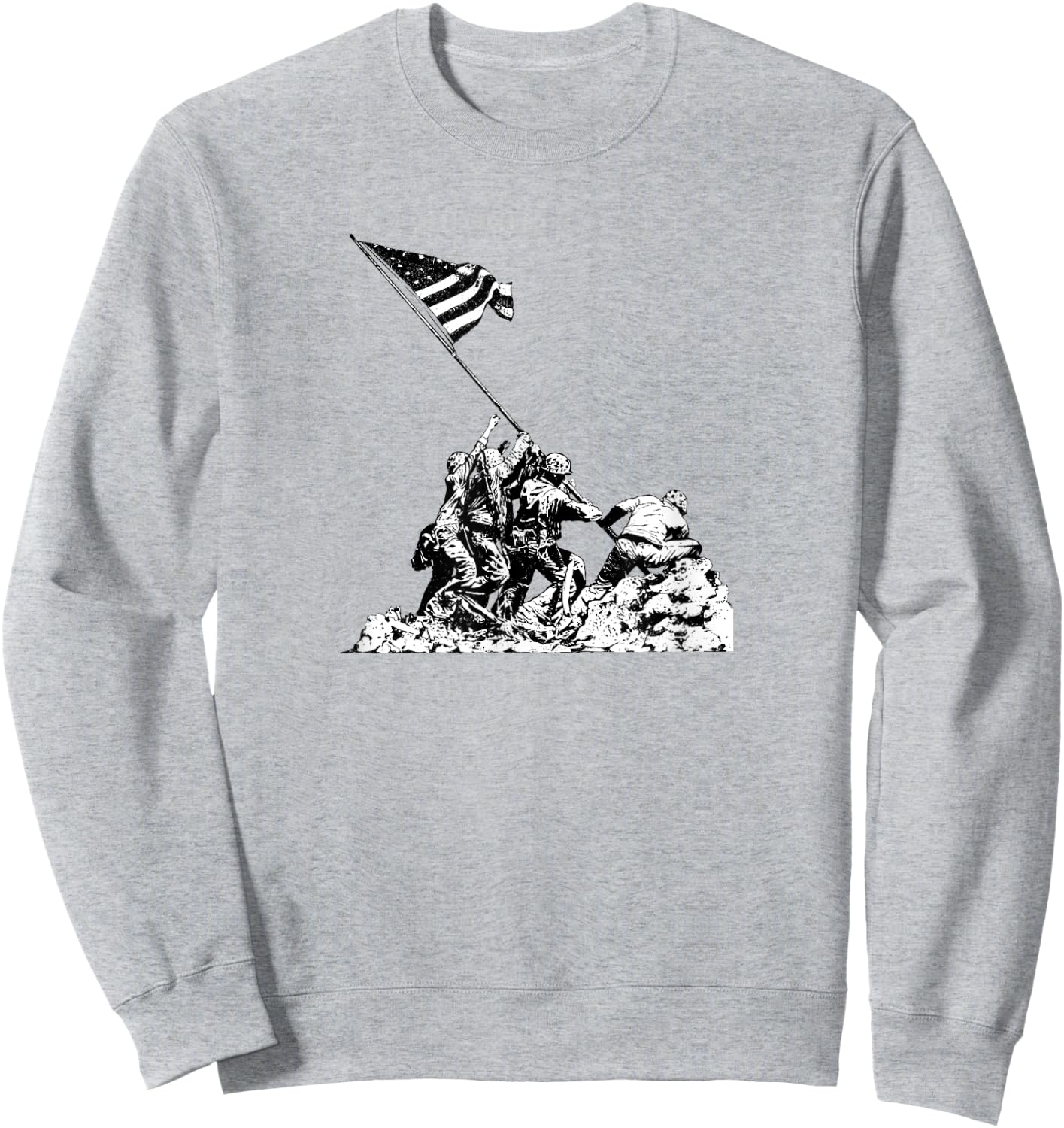 Raising Flag on Iwo Jima T Shirt Sweatshirt - Sweatshirt | Ash