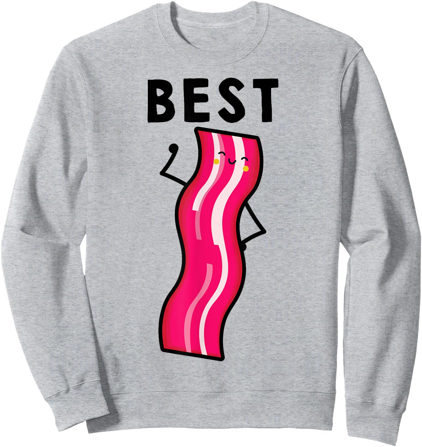 Bacon and Egg Matching BFF Best Friend T Shirts Bestie Sweatshirt - Sweatshirt | Ash