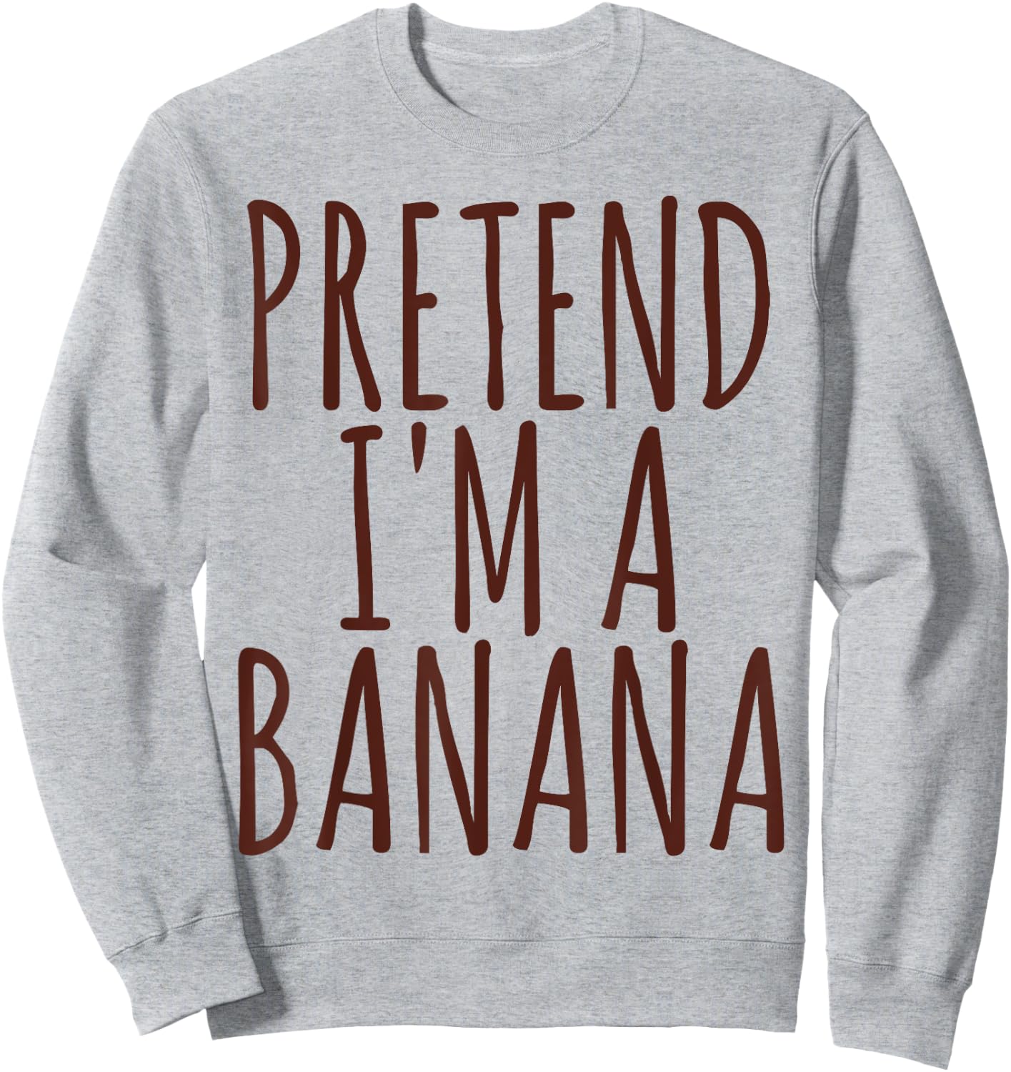 Funny Lazy Halloween Pretend I'm A Banana Gift Small Sweatshirt - Sweatshirt | Ash