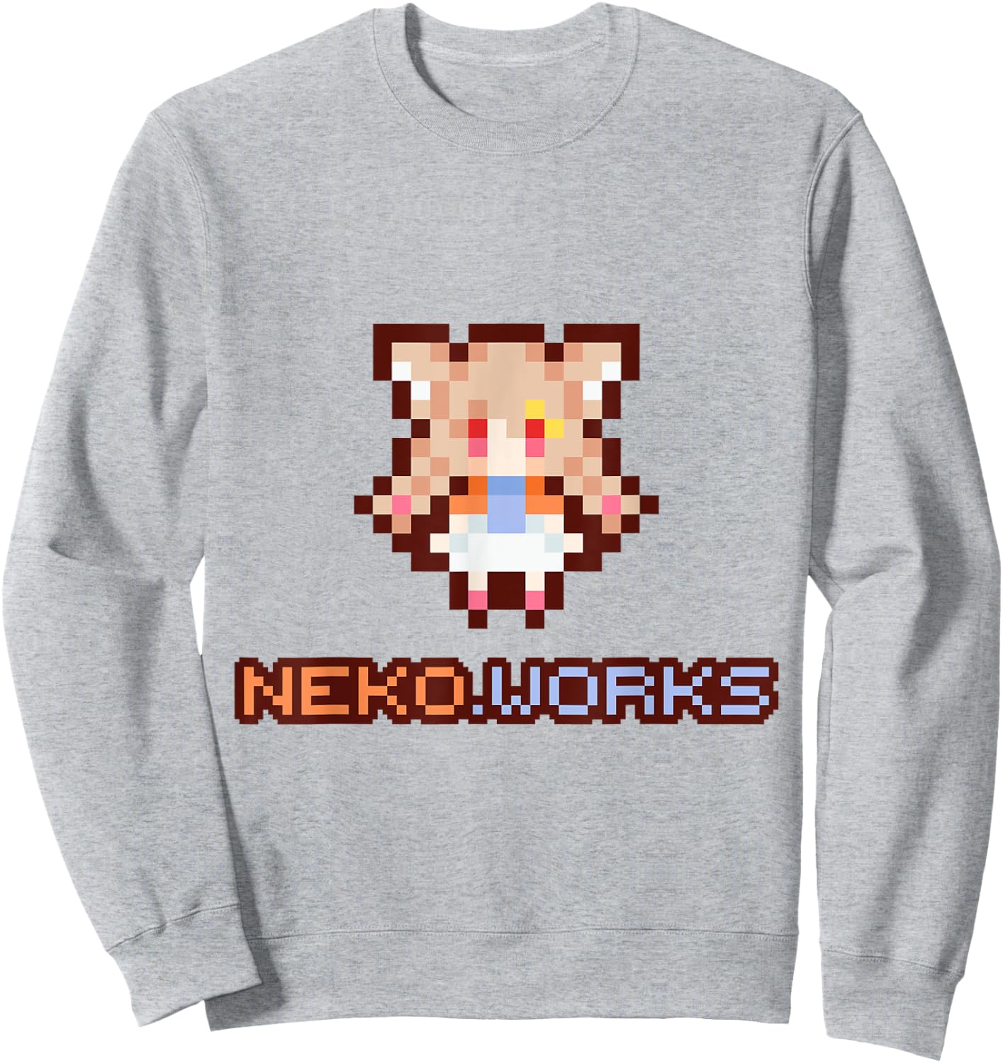 nekodotworks - Pixel art Miyu Sweatshirt - Sweatshirt | Ash