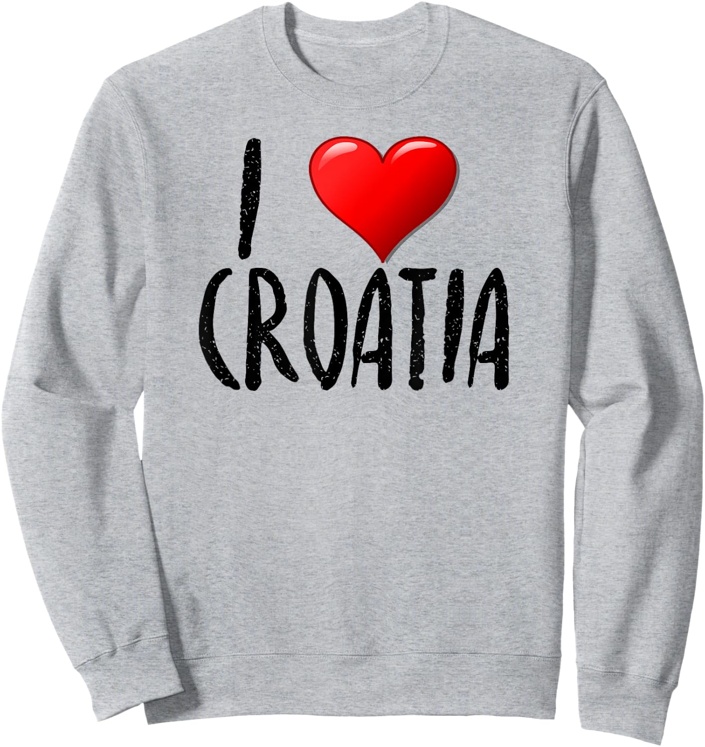 I Love Croatia- - Traveler - Souvenir Sweatshirt - Sweatshirt | Ash