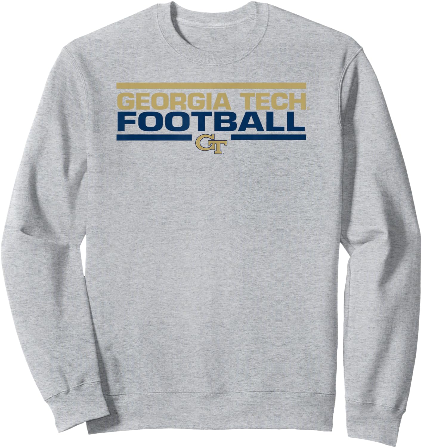 Georgia Tech Yellow Jackets Football Tackle White Sweatshirt - Sweatshirt | Ash