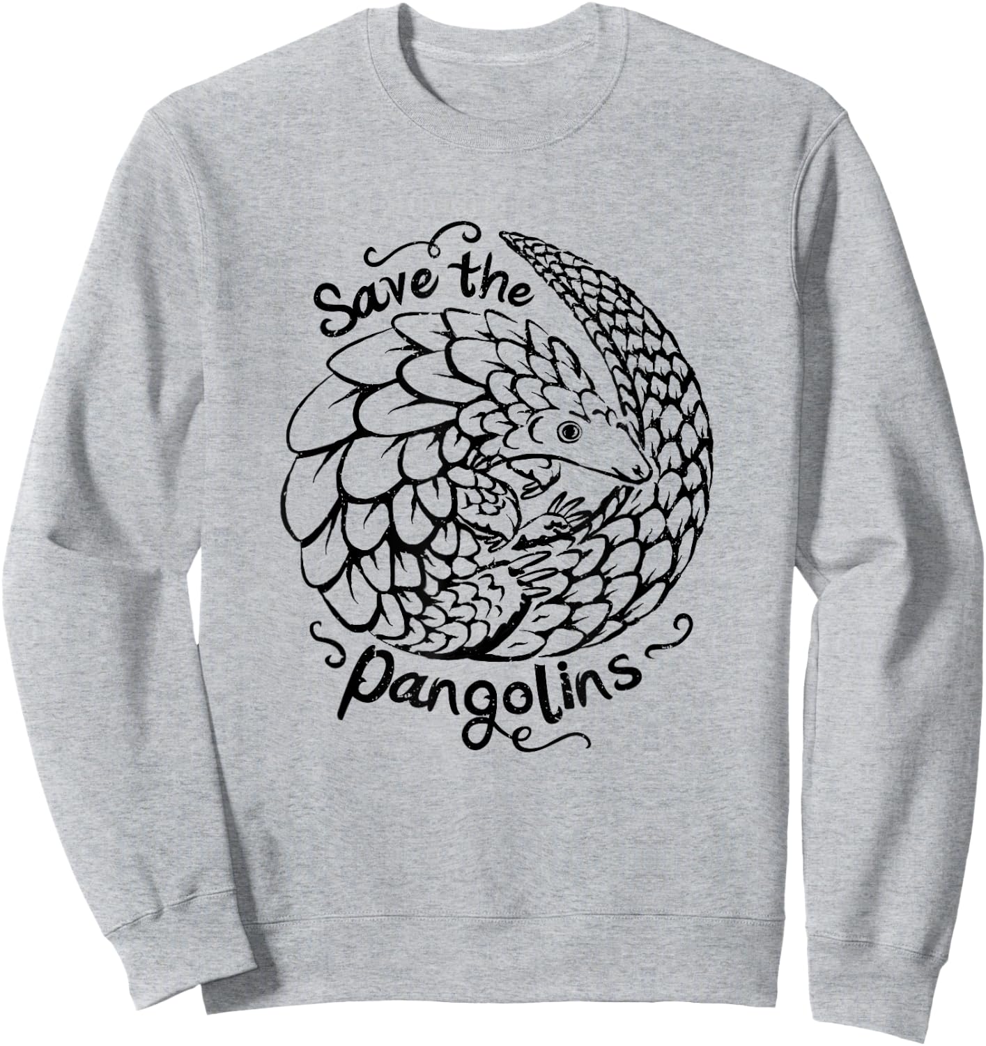 Cute Save Pangolin Conservation - Endangered Animal Welfare Sweatshirt - Sweatshirt | Ash