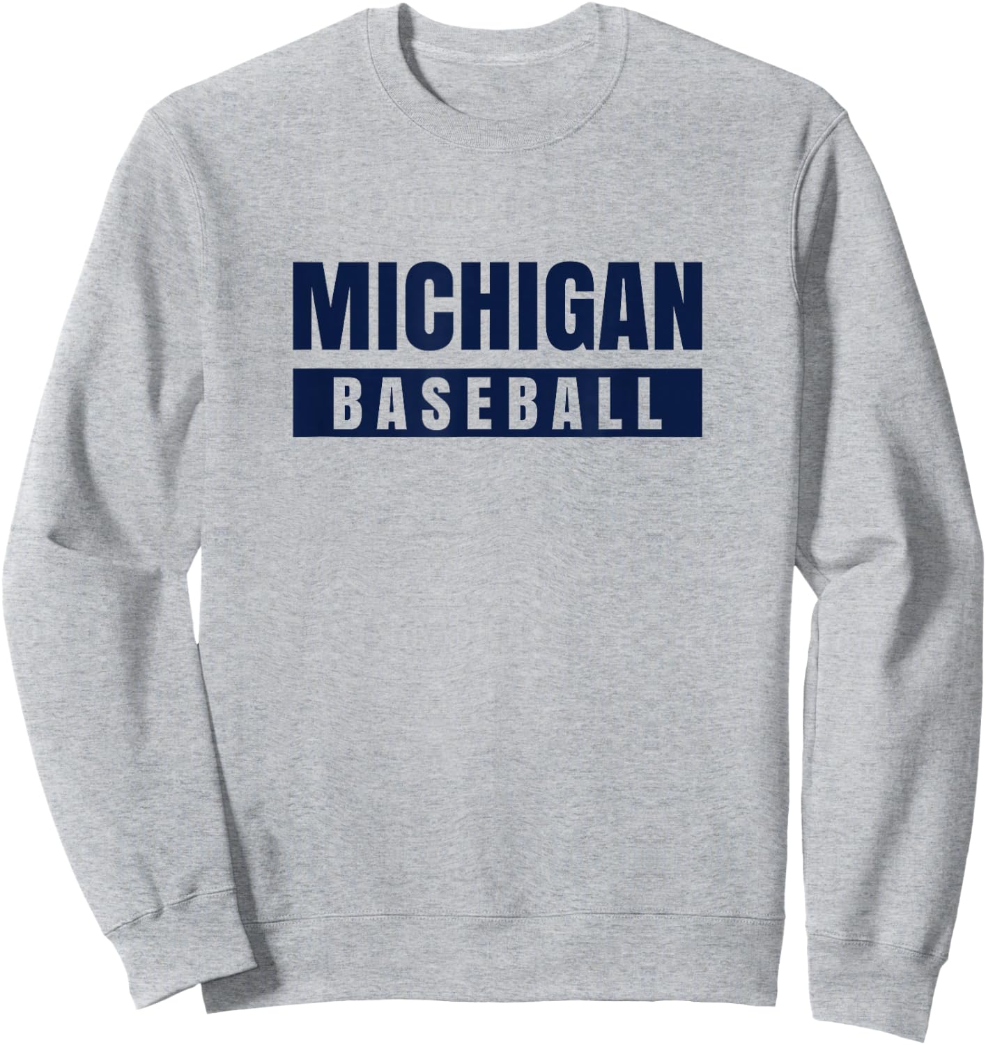 Michigan Baseball Sweatshirt - Sweatshirt | Ash