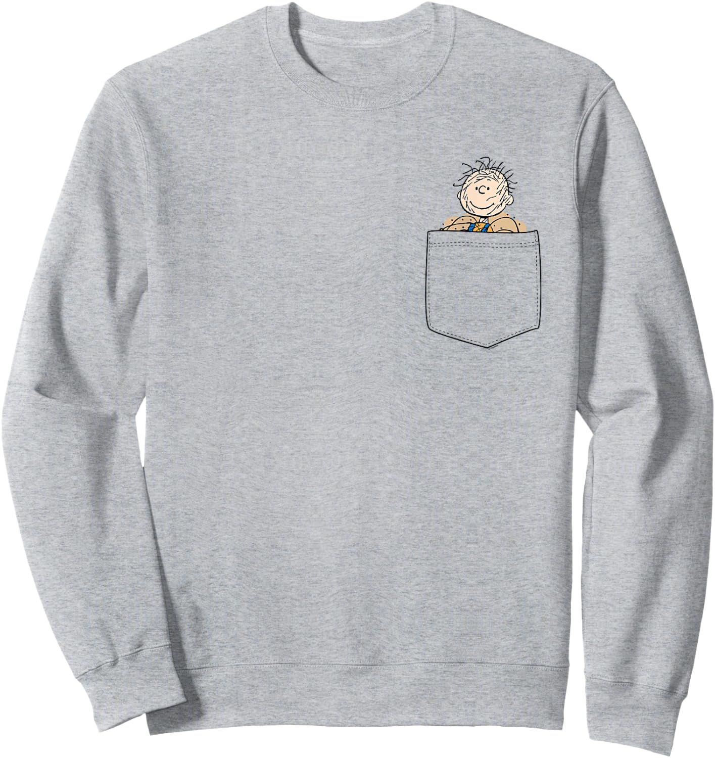 Peanuts Snoopy Pig Pen Faux Pocket Sweatshirt - Sweatshirt | Ash