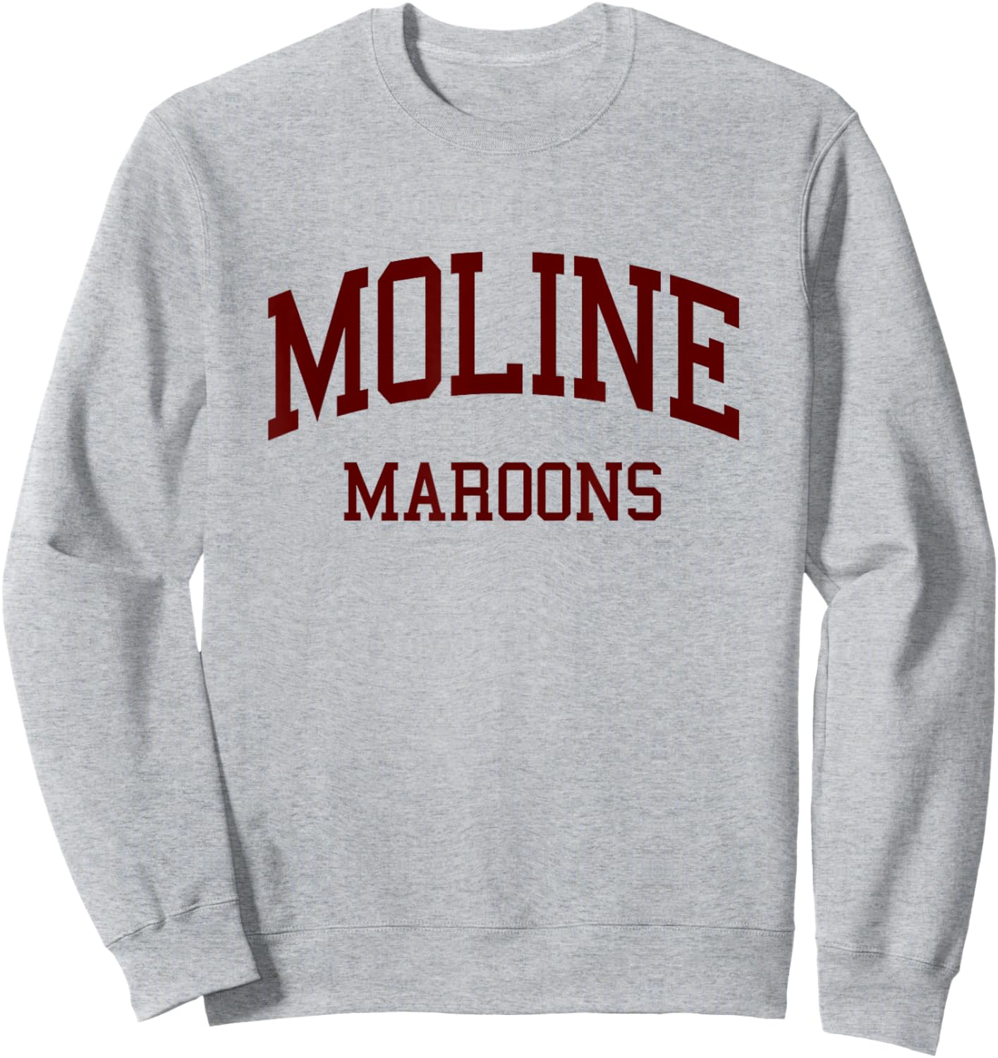 Moline High School HS Moline IL Retro Sweatshirt - Sweatshirt | Ash