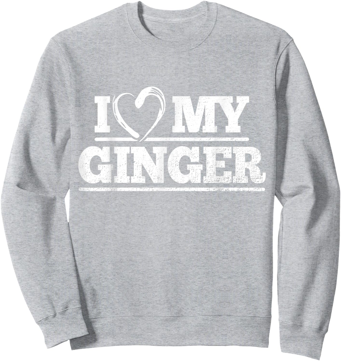 Funny I love my Ginger Red Hair Nerd Couple Sweatshirt - Sweatshirt | Ash