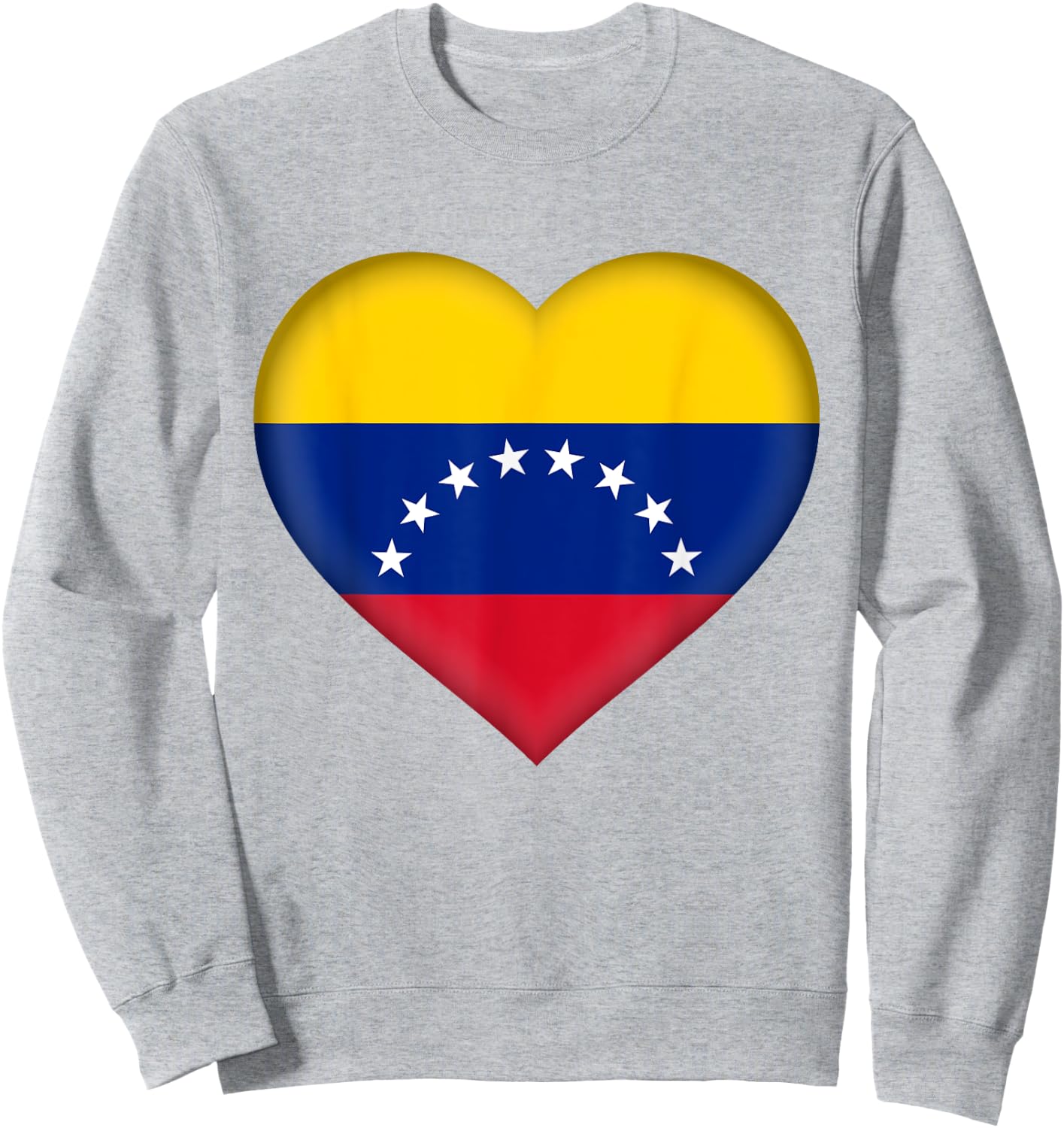 I Love Venezuela | Venezuelan Flag Heart Outfit Sweatshirt - Sweatshirt | Ash