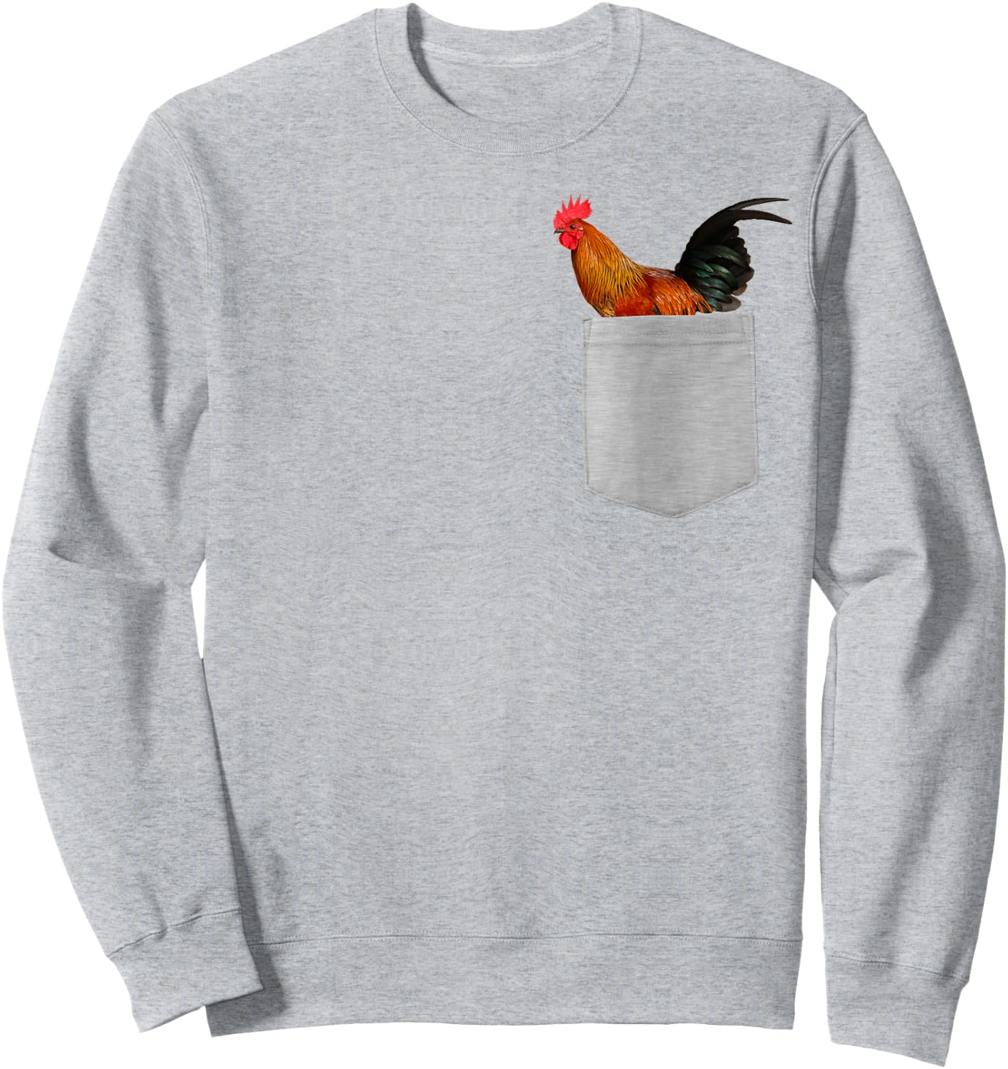 Animal in Your Pocket Proud Rooster Cock Sweatshirt - Sweatshirt | Ash