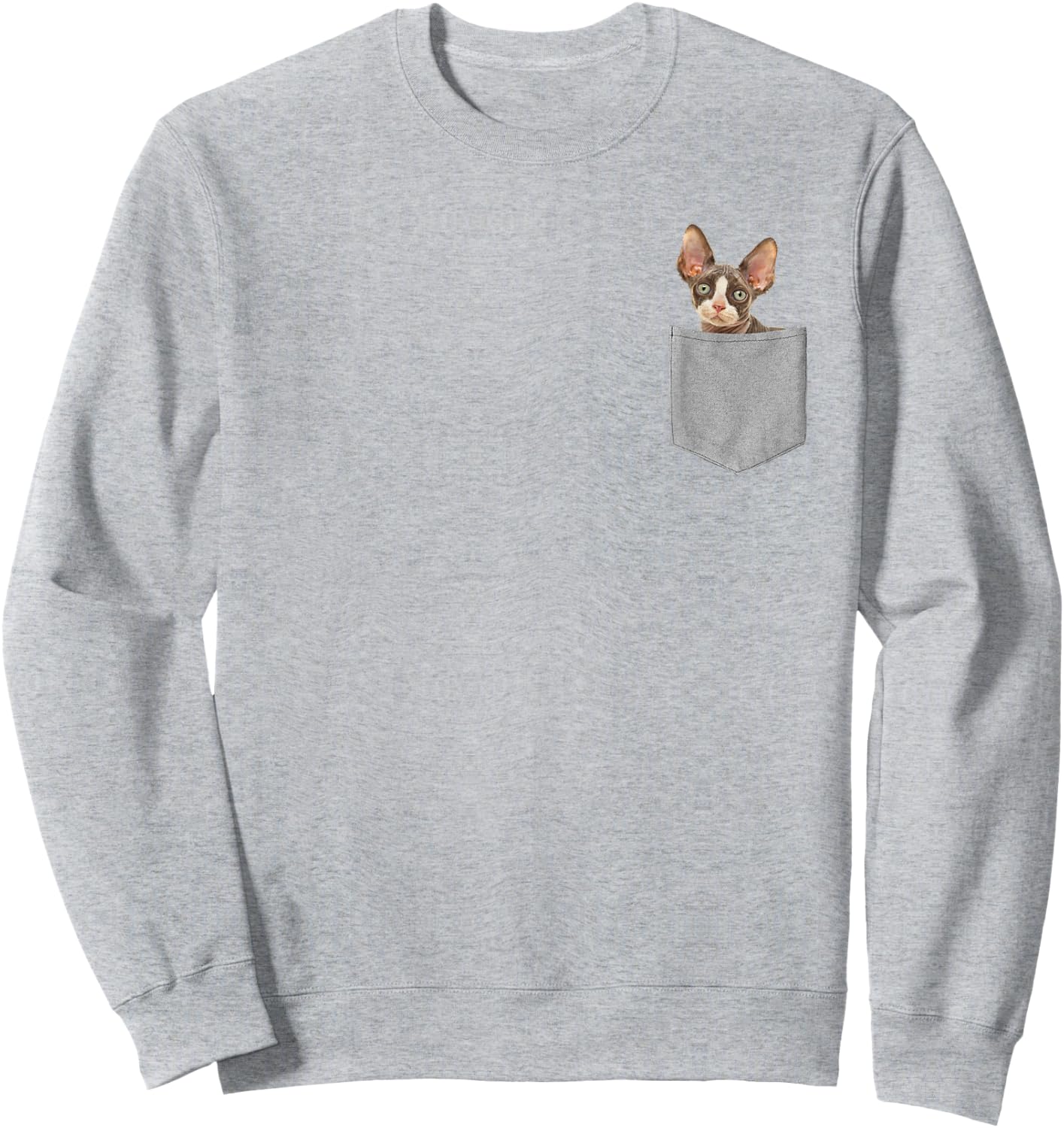 Sphynx Shirt Sphinx Cat In Pocket Men Women Girls Kids Sweatshirt - Sweatshirt | Ash