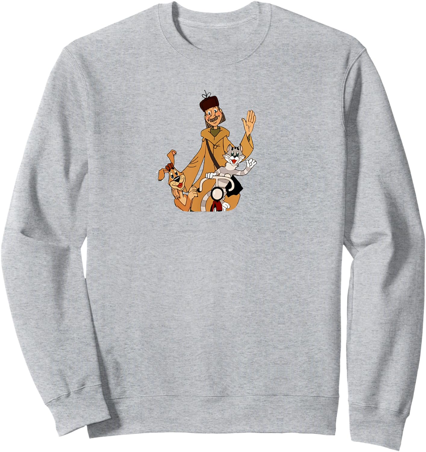 "Pochtalion Pechkin" Troye iz Prostokvashino Russian Cartoon Sweatshirt - Sweatshirt | Ash