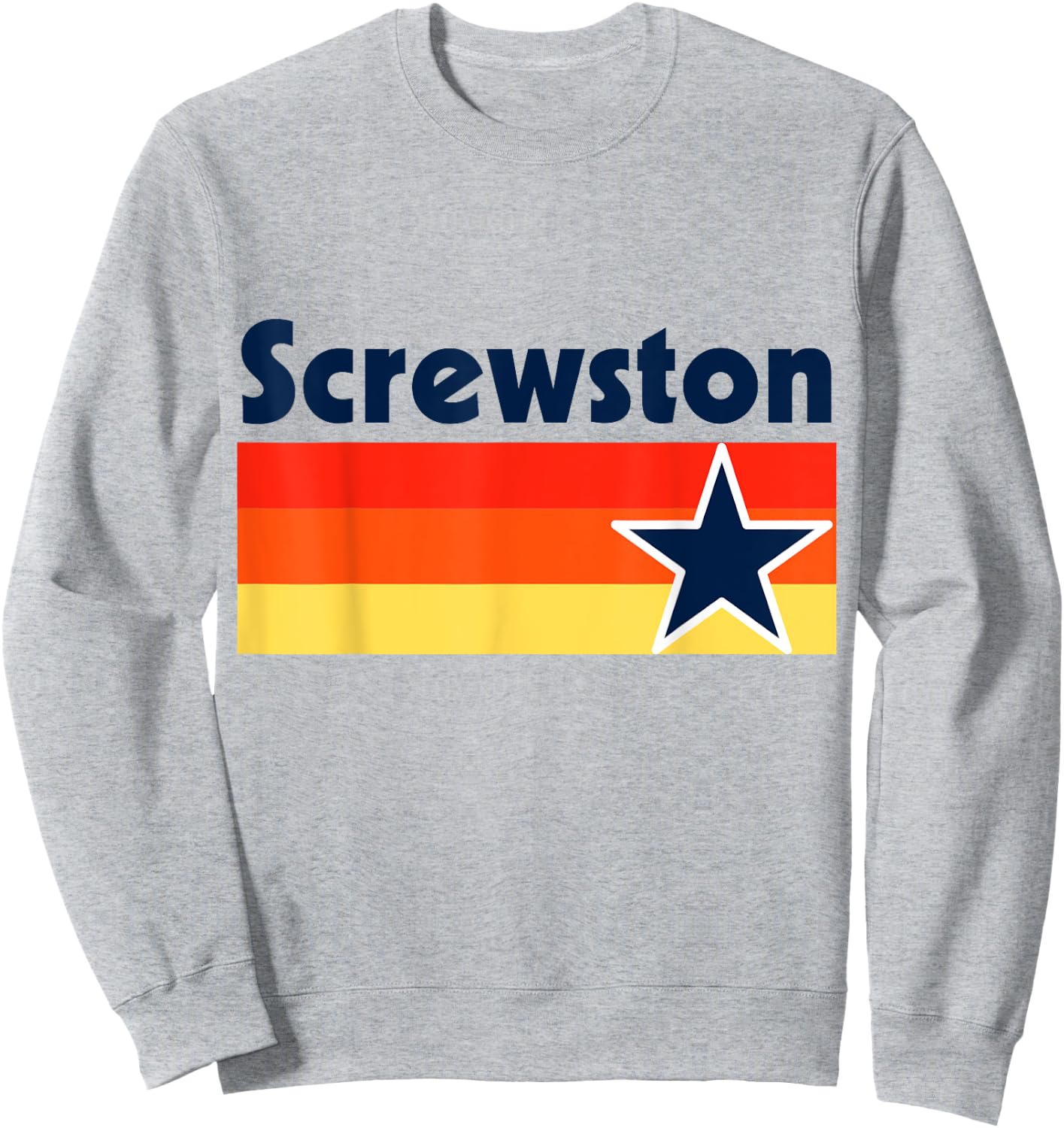 Screwston Texas H-town Houston Retro Sweatshirt - Sweatshirt | Ash