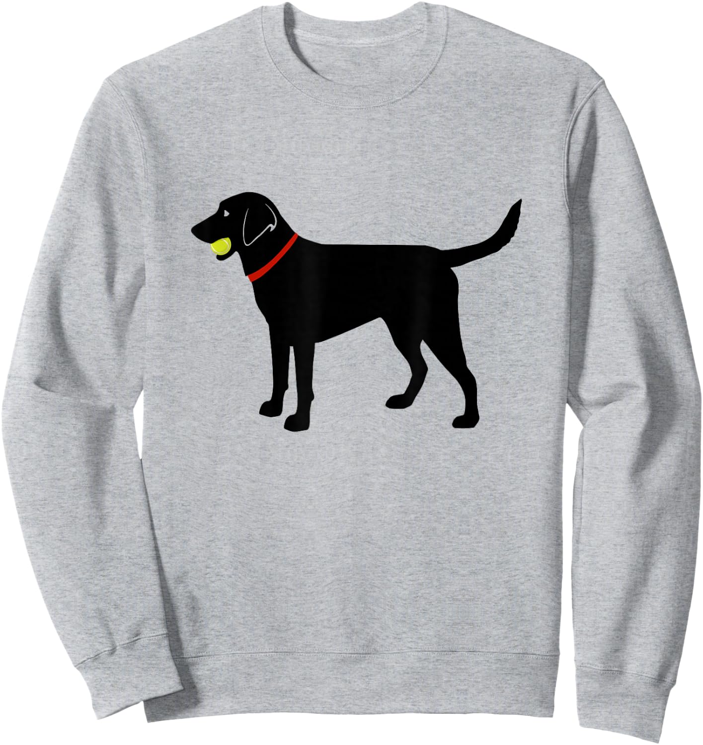 Labrador Retriever Fetch Black Lab Play Ball Sweatshirt - Sweatshirt | Ash