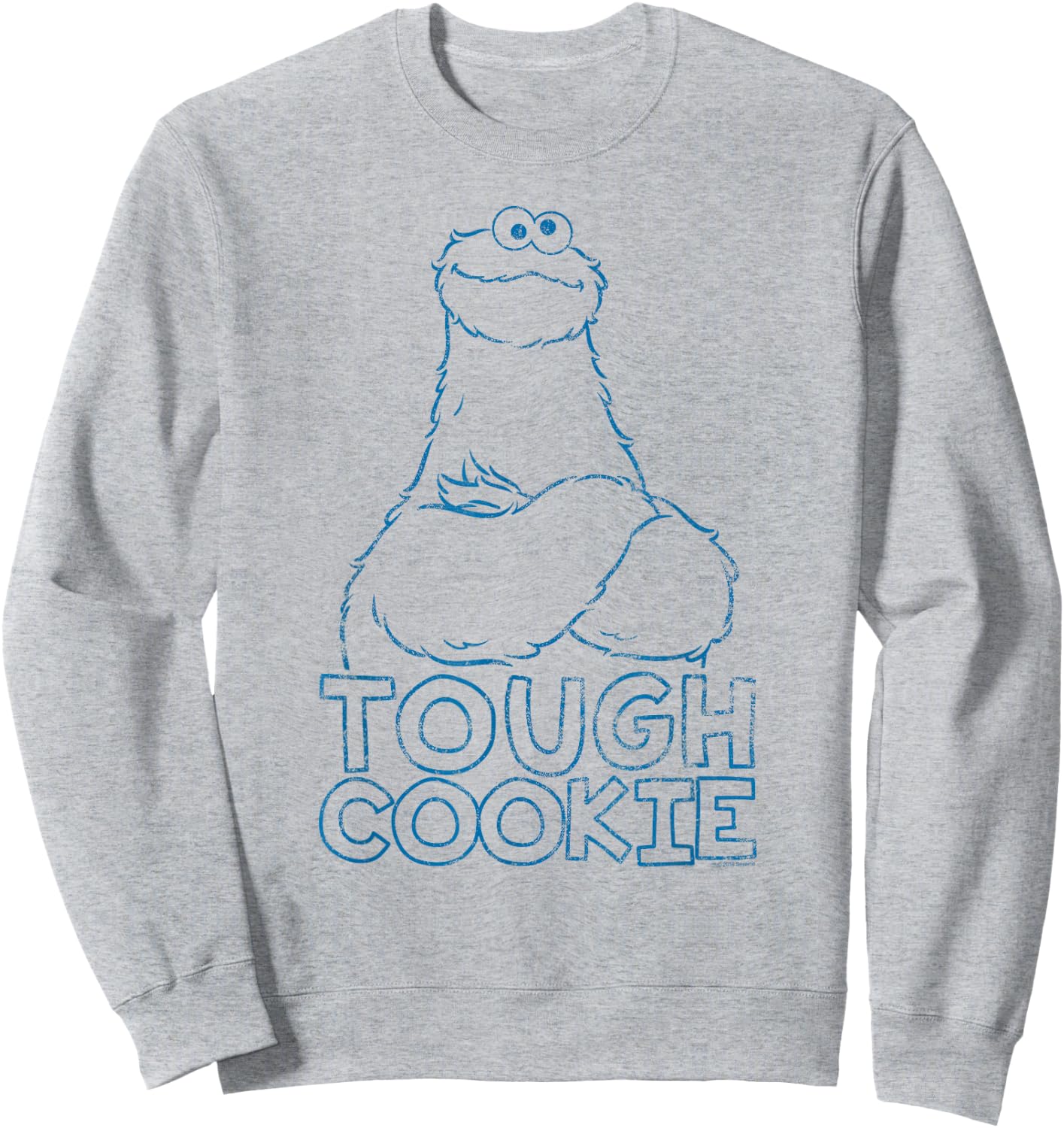 Sesame Street Cookie Monster Tough Cookie Sweatshirt - Sweatshirt | Ash