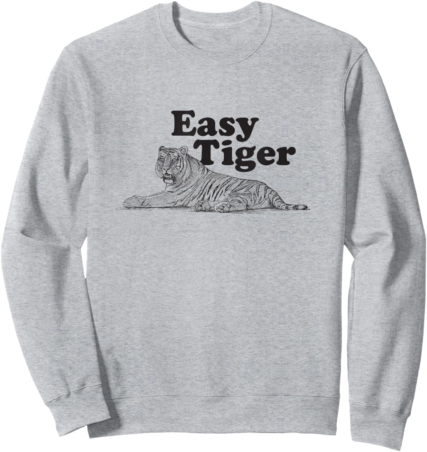 Easy Tiger Retro Animal Idea Sweatshirt - Sweatshirt | Ash