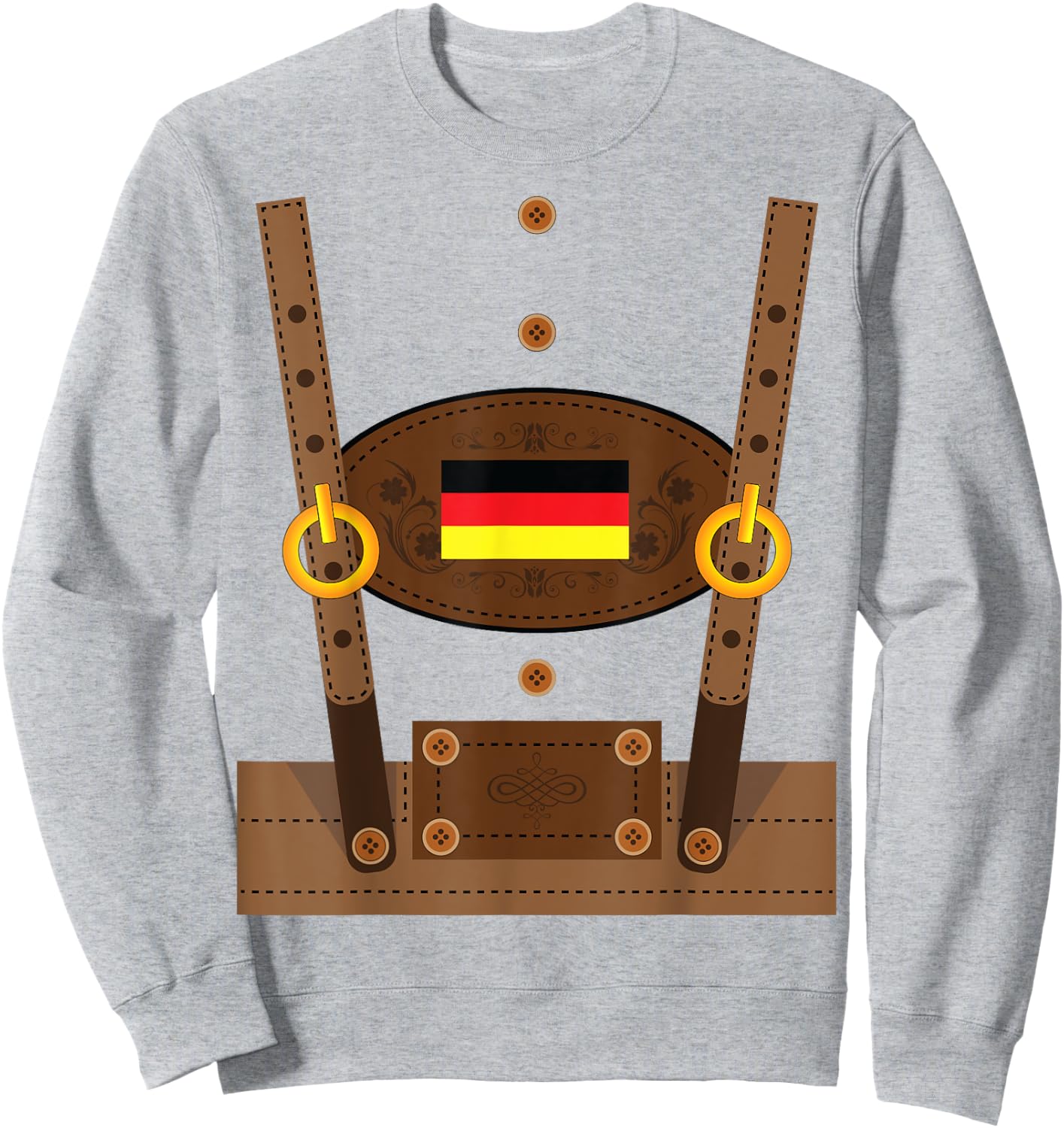 Lederhosen Funny Oktoberfest Germany Costume Shirt Sweatshirt - Sweatshirt | Ash