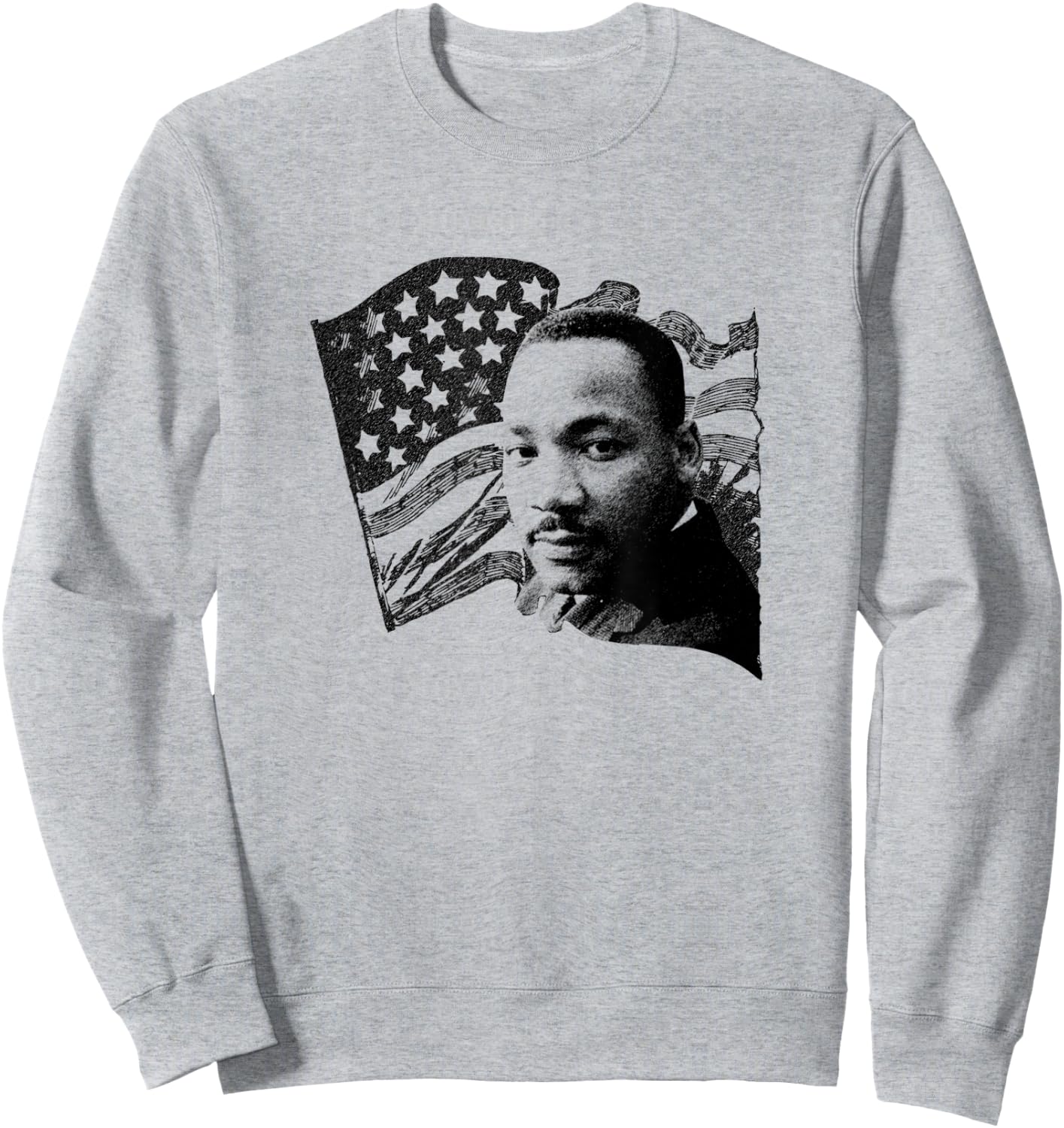 Martin Luther King Day Patriot USA Flag Pride T shirt Sweatshirt - Sweatshirt | Ash