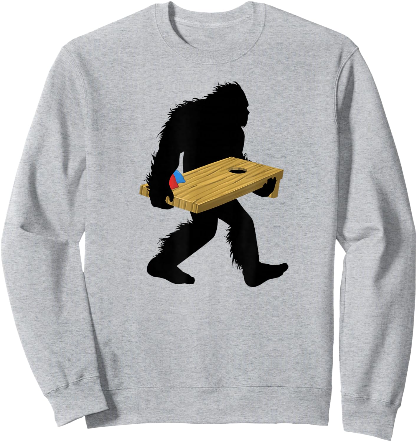 Bigfoot Cornhole , Cryptid Sasquatch Apparel Sweatshirt - Sweatshirt | Ash