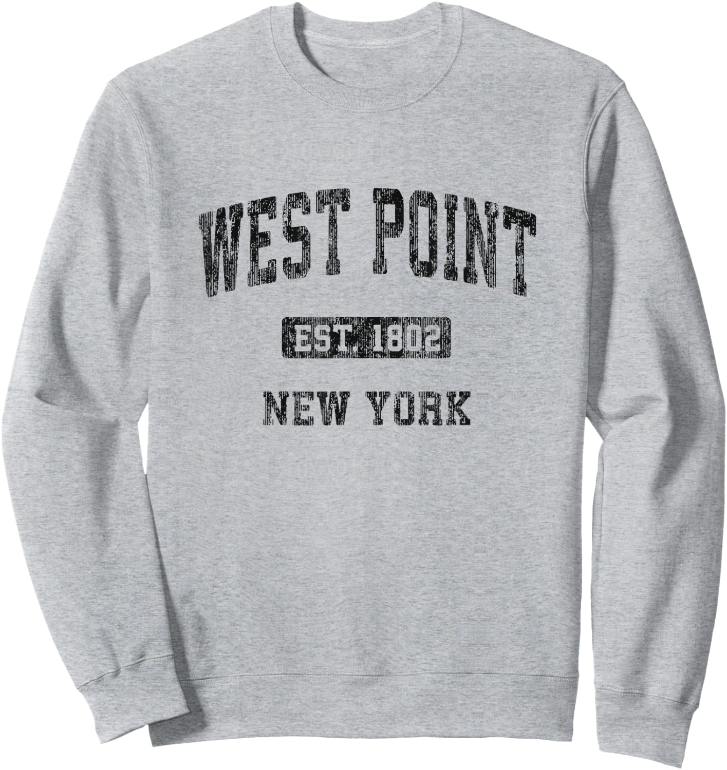West Point New York NY Vintage Athletic Sports Design Sweatshirt - Sweatshirt | Ash
