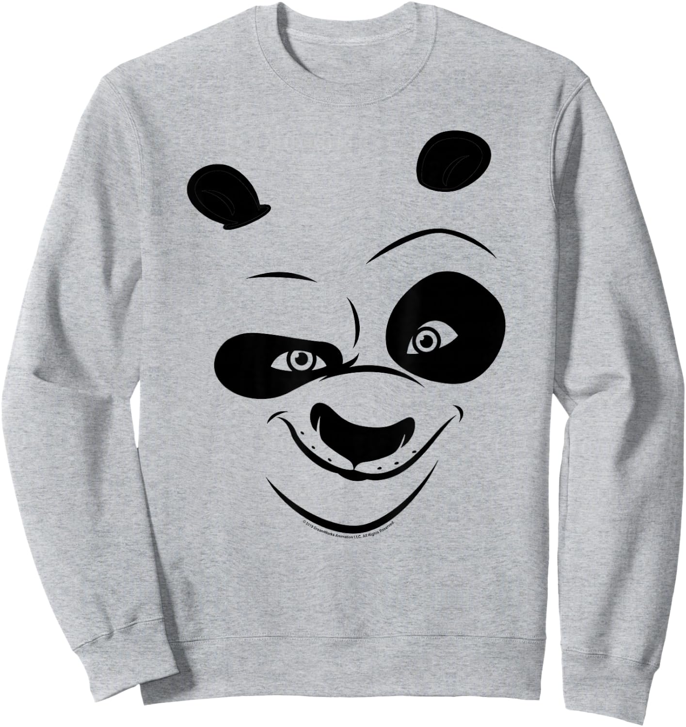 Kung Fu Panda Po Big Face Costume Sweatshirt - Sweatshirt | Ash