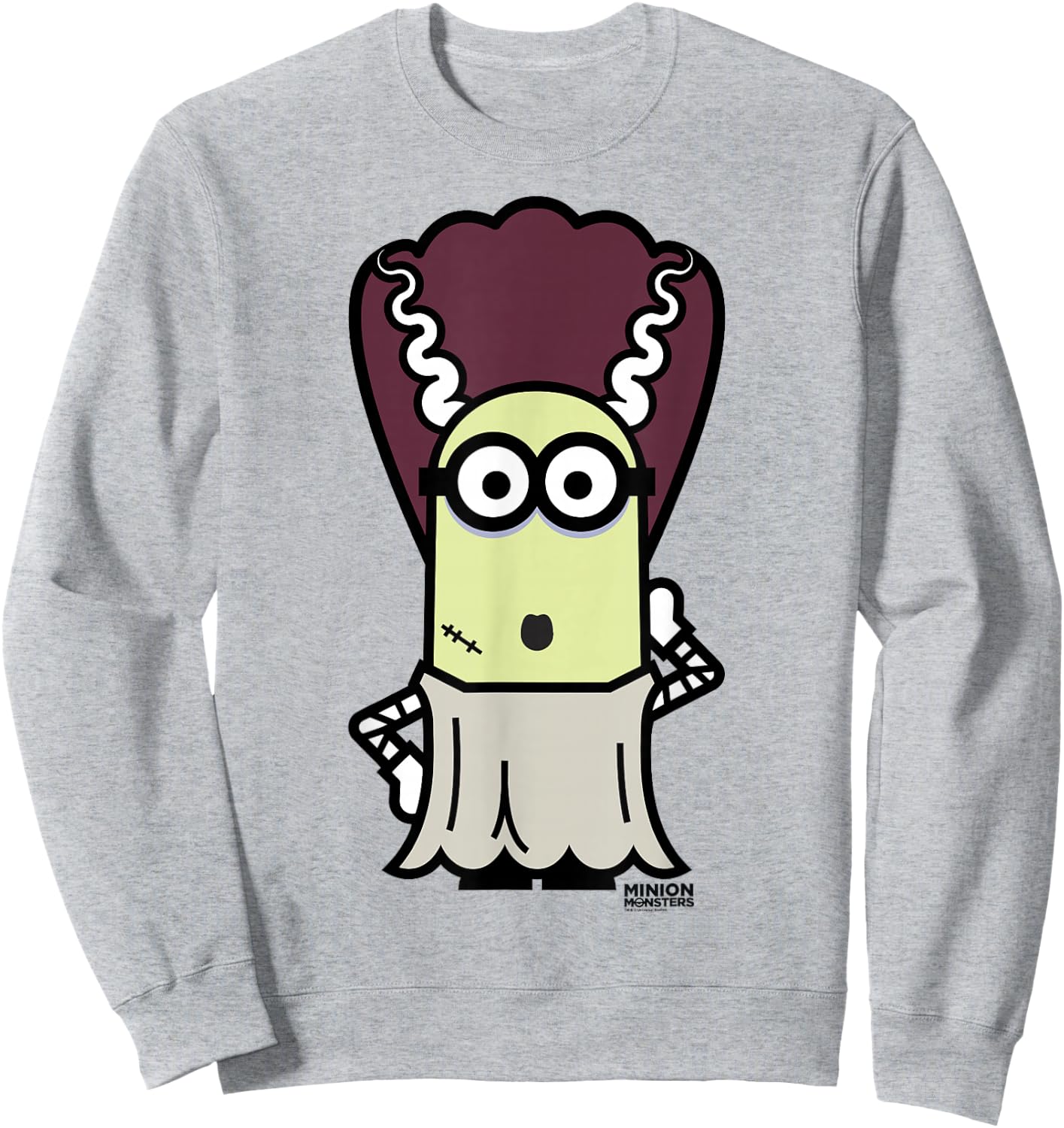 Despicable Me Monster Halloween Bride Graphic Sweatshirt - Sweatshirt | Ash