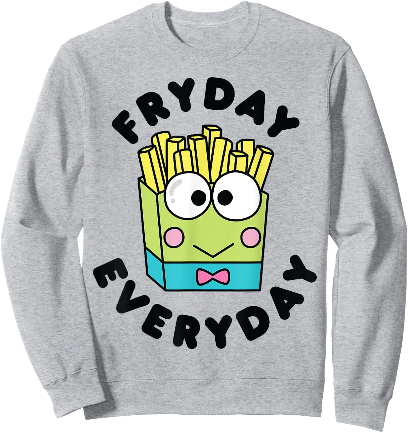 Keroppi French Fries Fryday Friday Everyday Sweatshirt - Sweatshirt | Ash