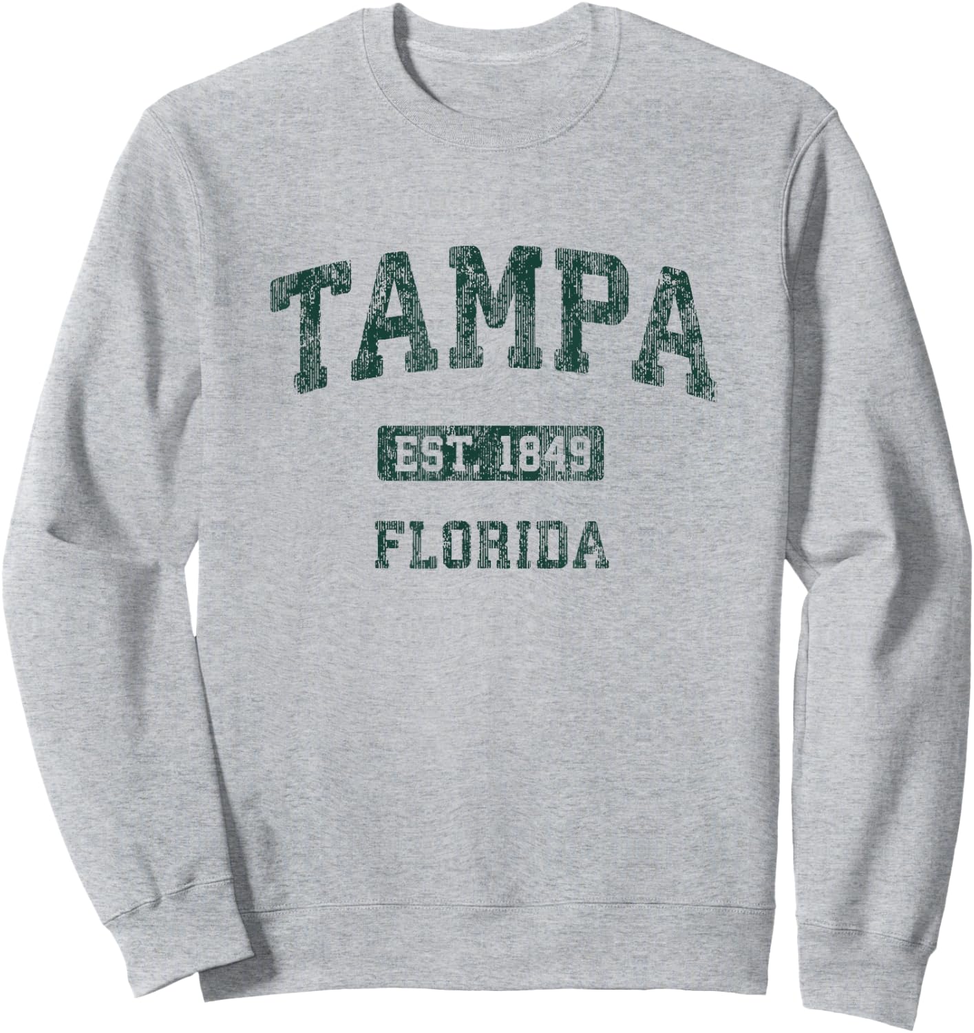 Tampa Florida FL Vintage Athletic Sports Design Sweatshirt - Sweatshirt | Ash