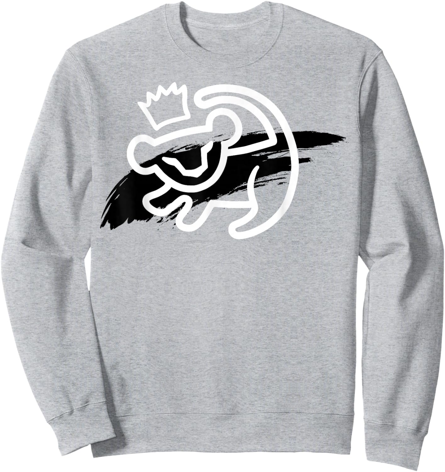 Disney Lion King Simba Cave Painting Smear Graphic Sweatshirt - Sweatshirt | Ash
