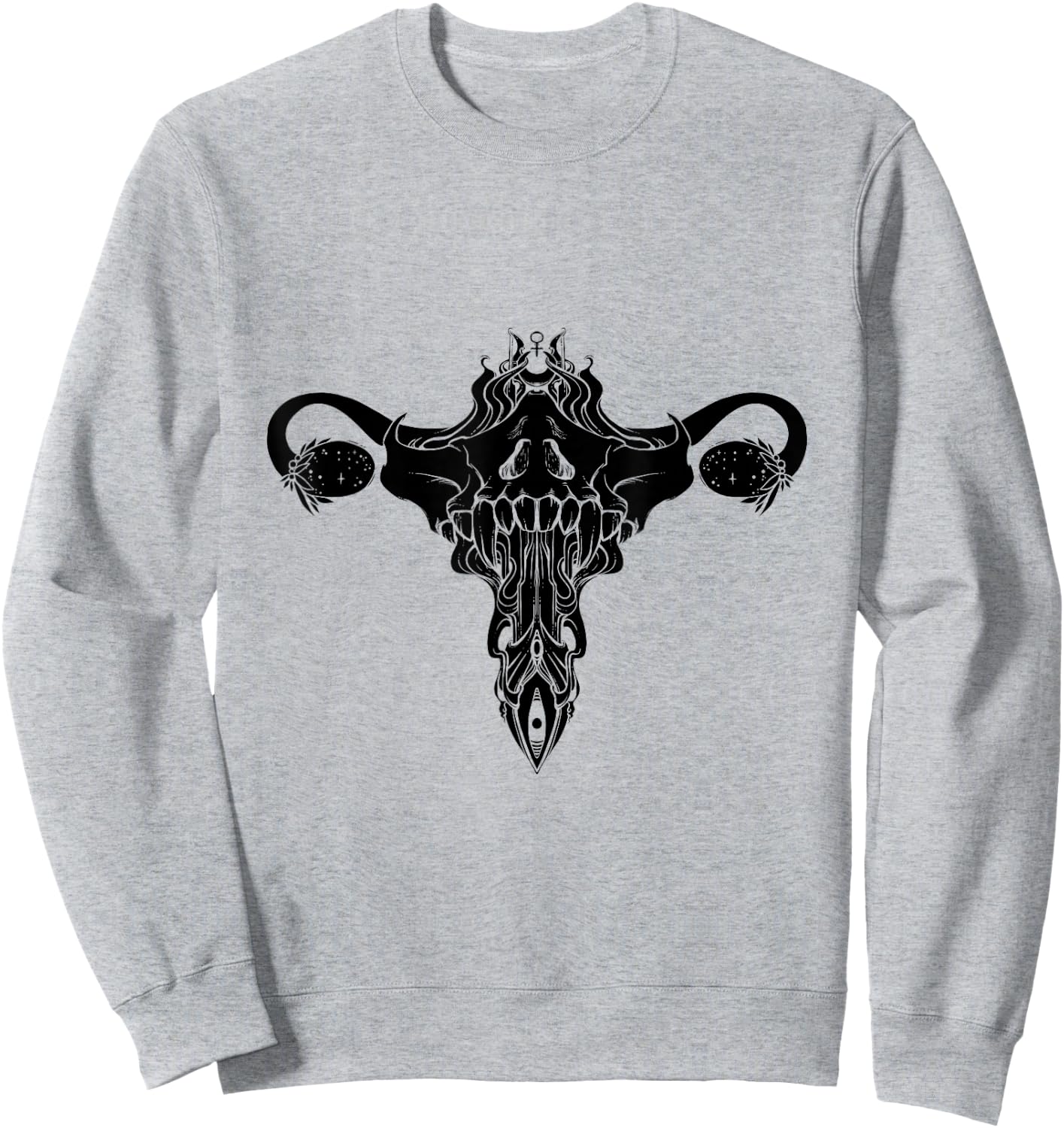 Death Metal Uterus Feminism Symbol Sweatshirt - Sweatshirt | Ash