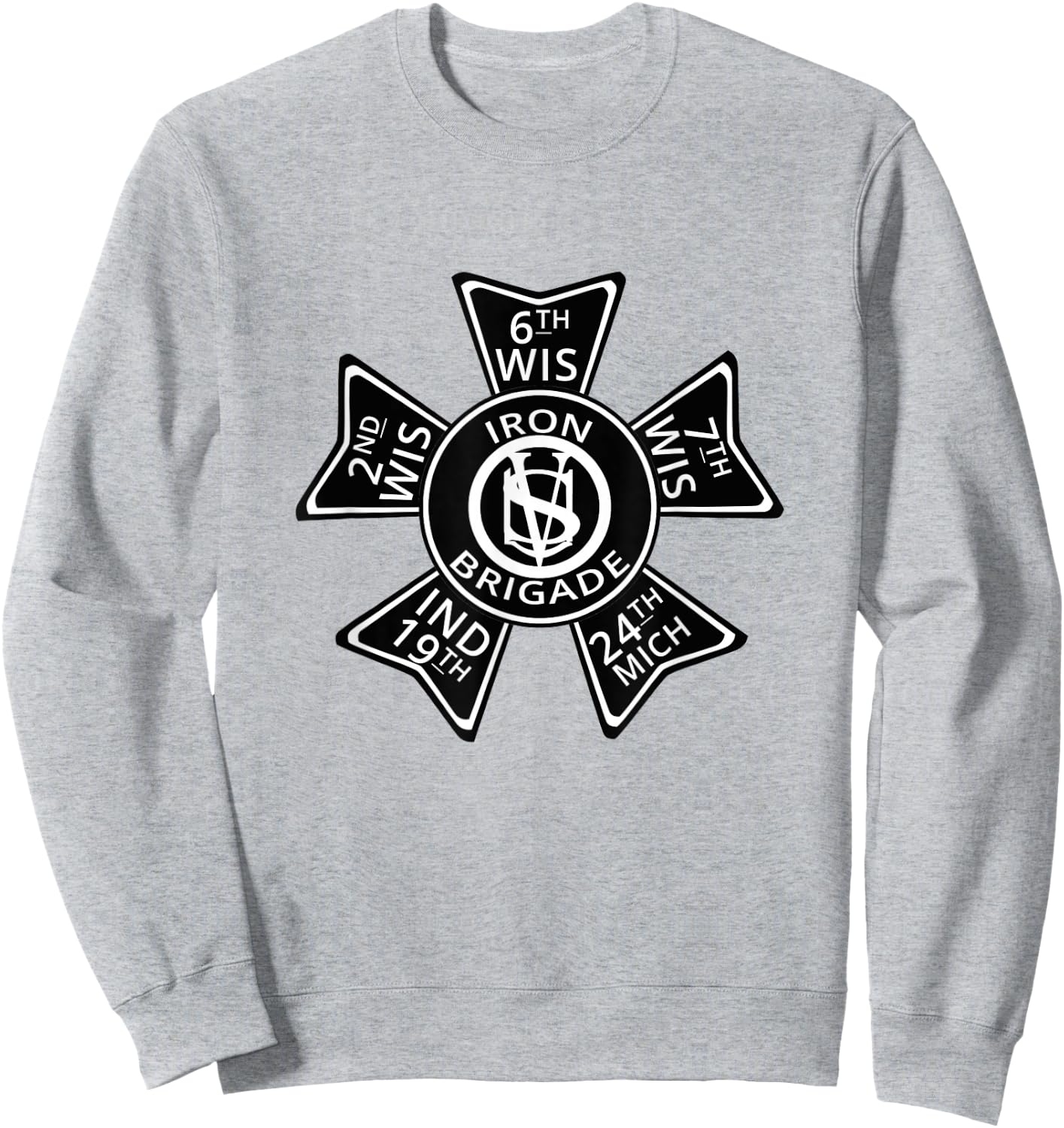 US American Civil Union Iron Brigade Sweatshirt - Sweatshirt | Ash