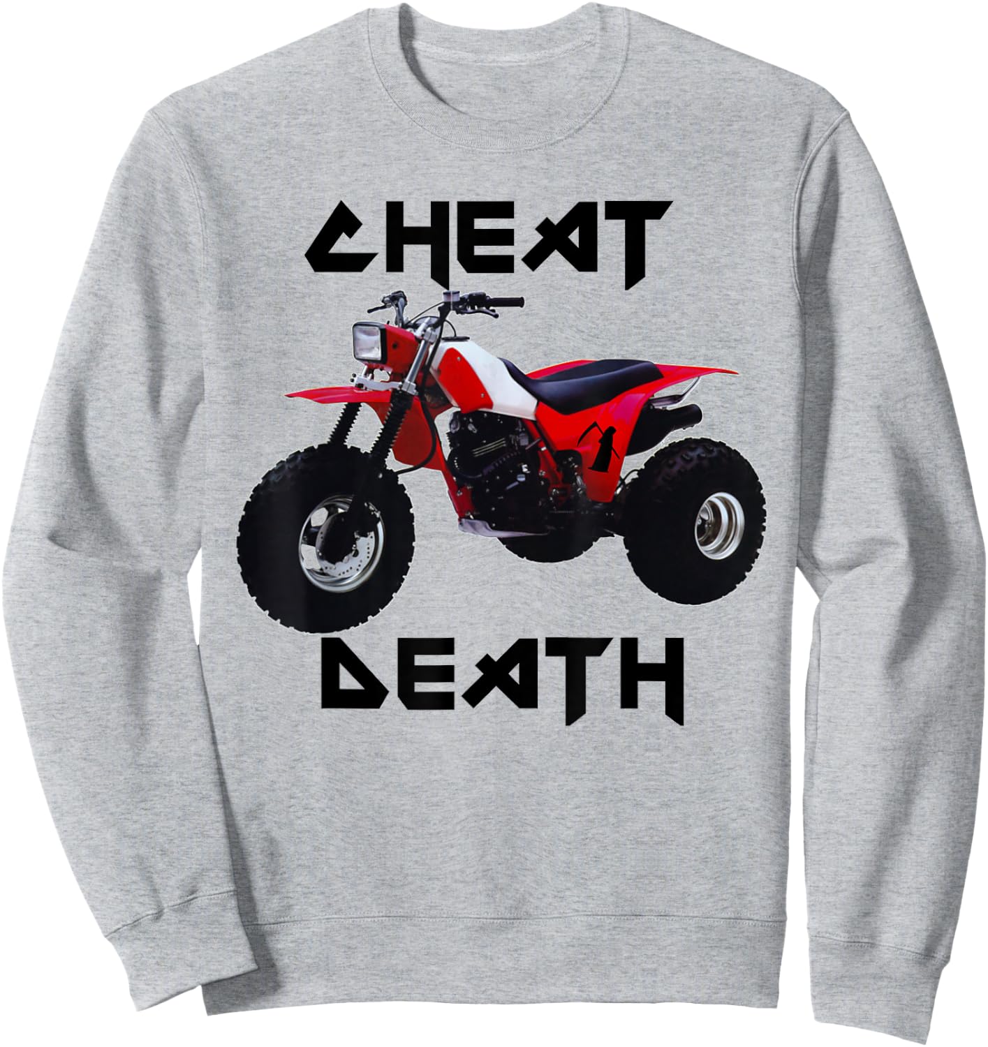 Vintage 3 Wheeler Cheat Death Sweatshirt - Sweatshirt | Ash