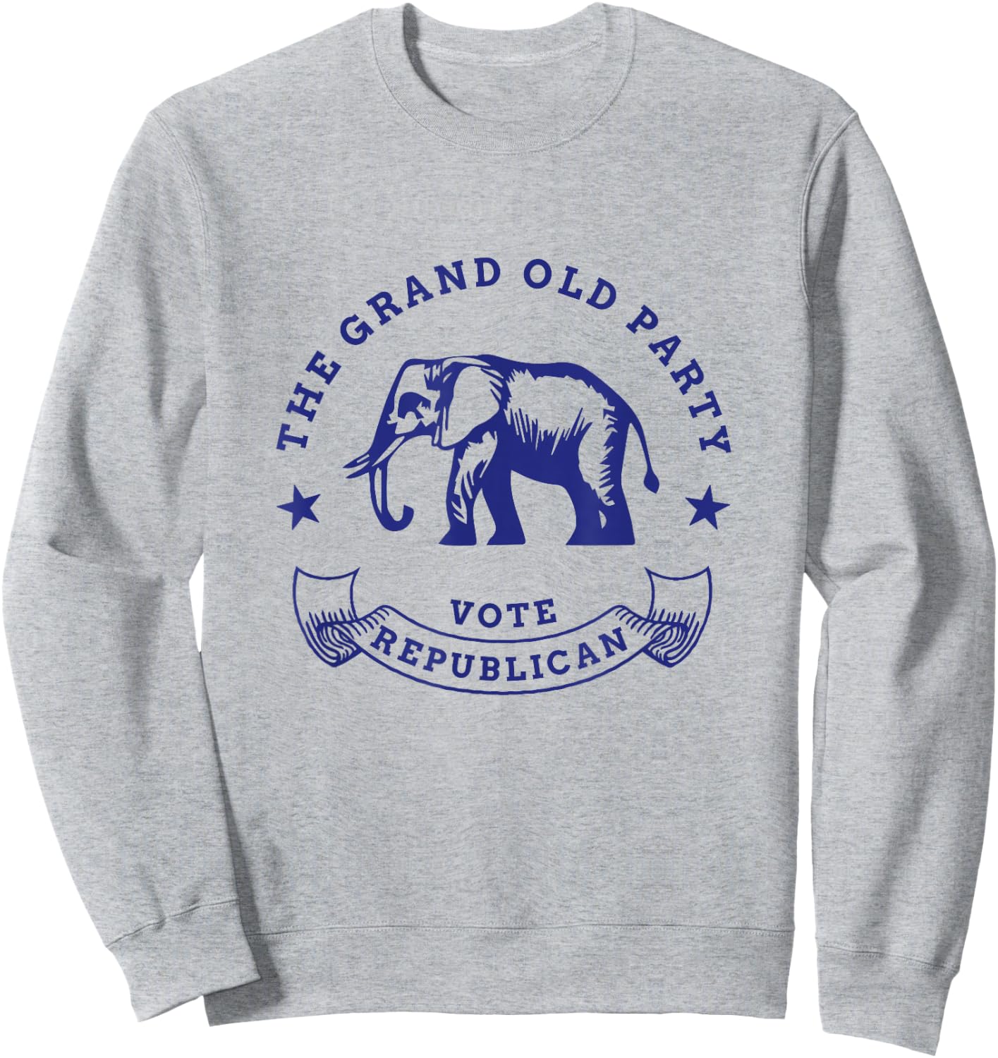 GOP Vote Republican Party Elephant Vintage Political Sweatshirt - Sweatshirt | Ash